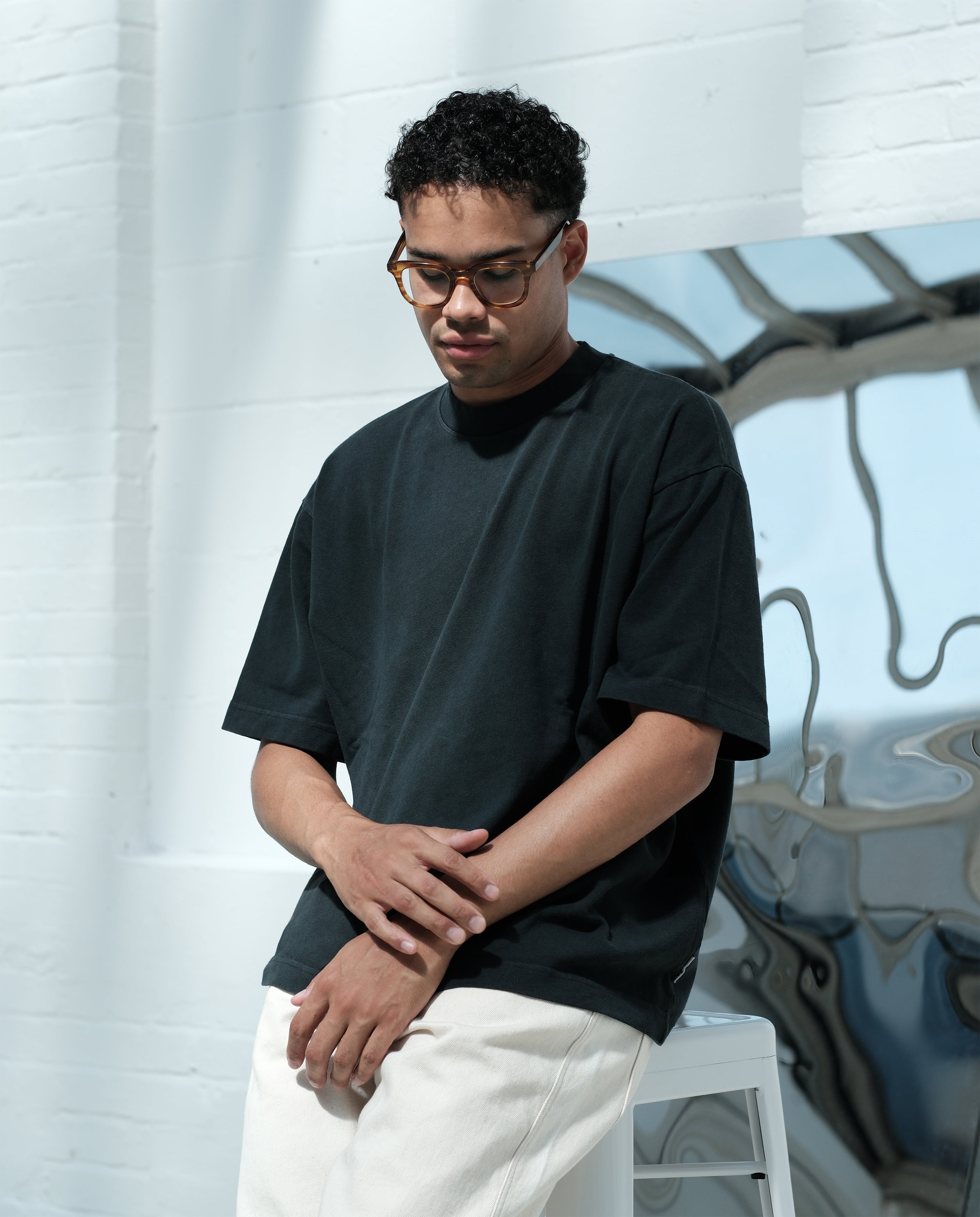 HEAVY OVERSIZE TEE - BLACK WASHED