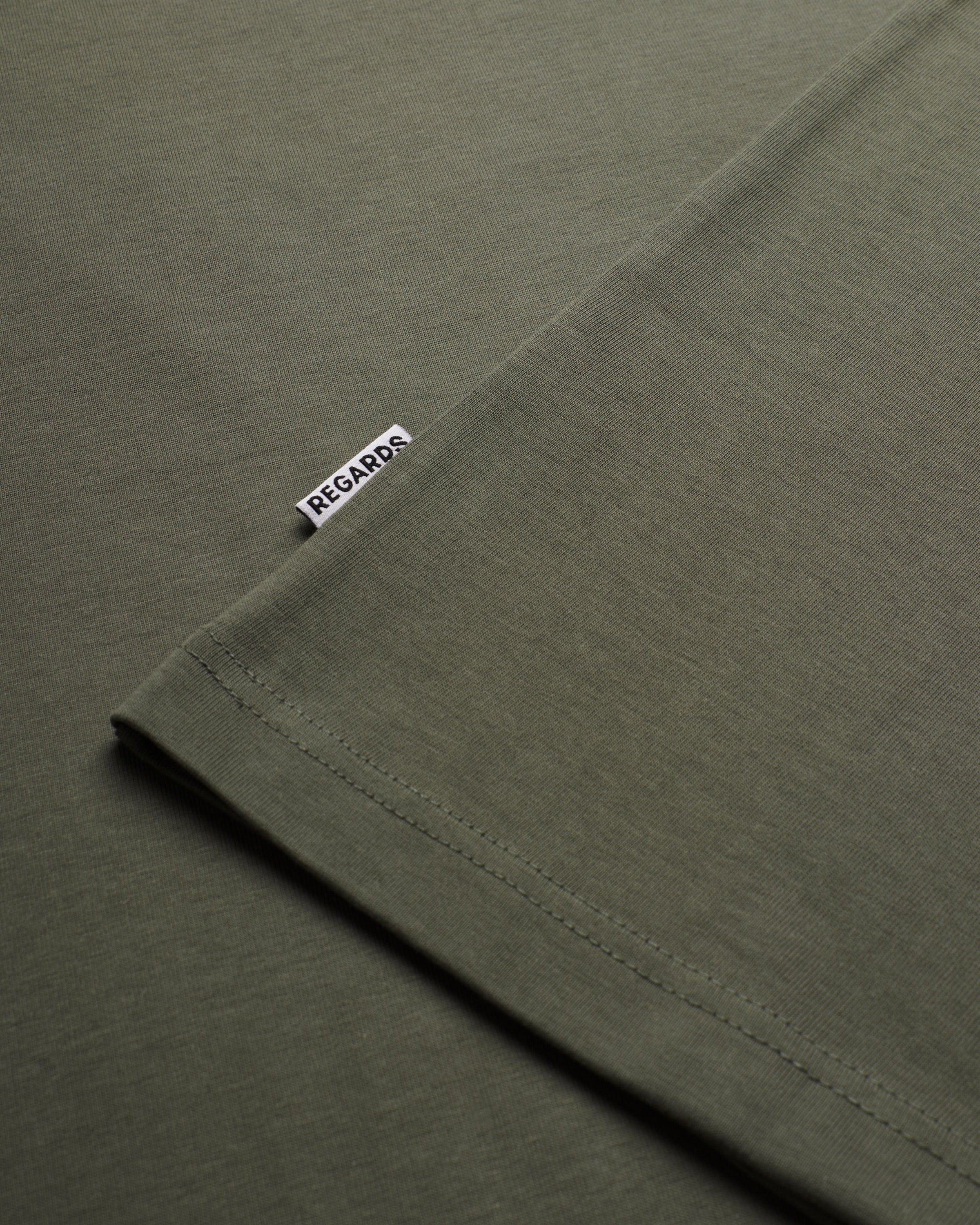 RELAXED TEE BLANK - ASH OLIVE