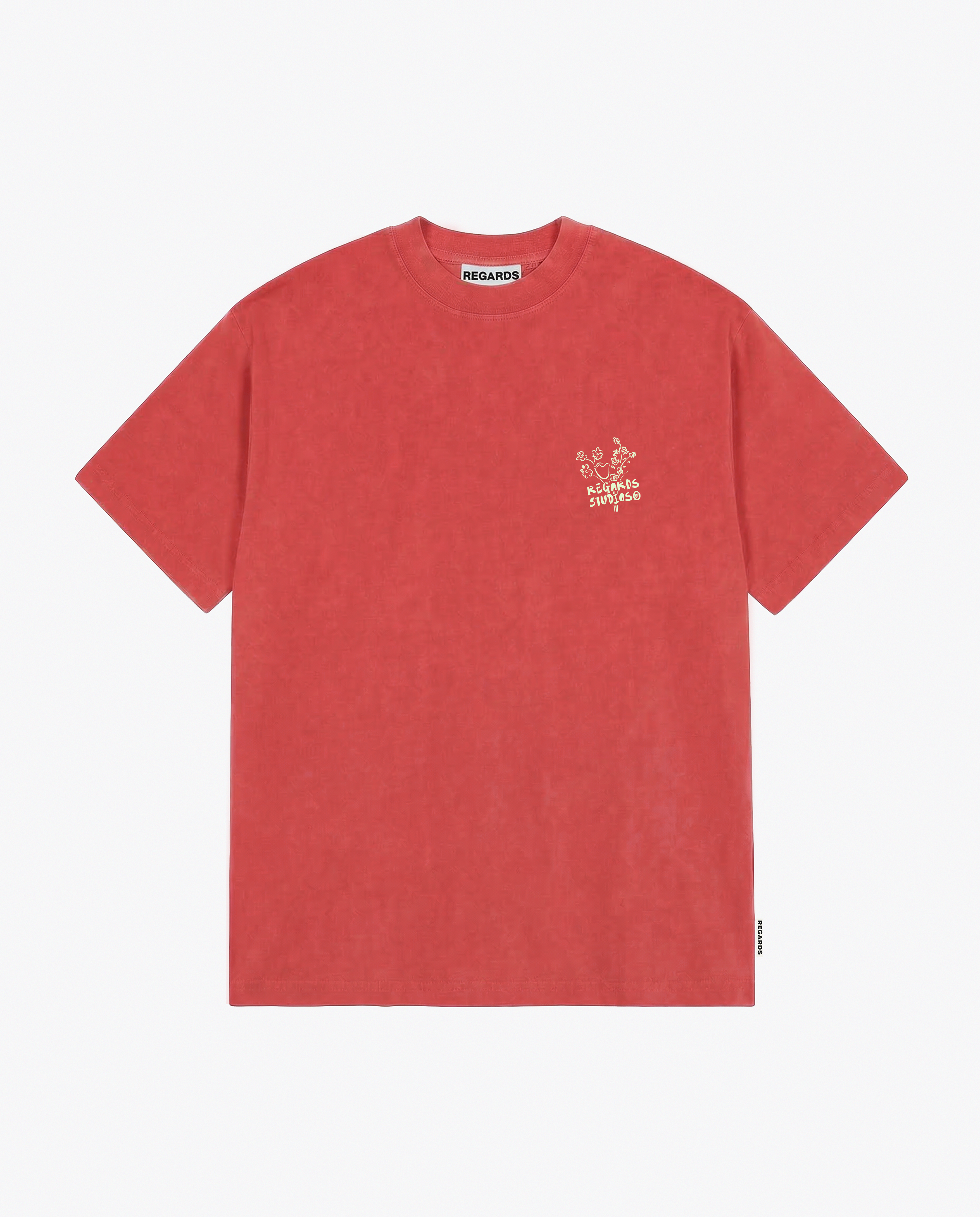 BLOOM TEE - Red Washed