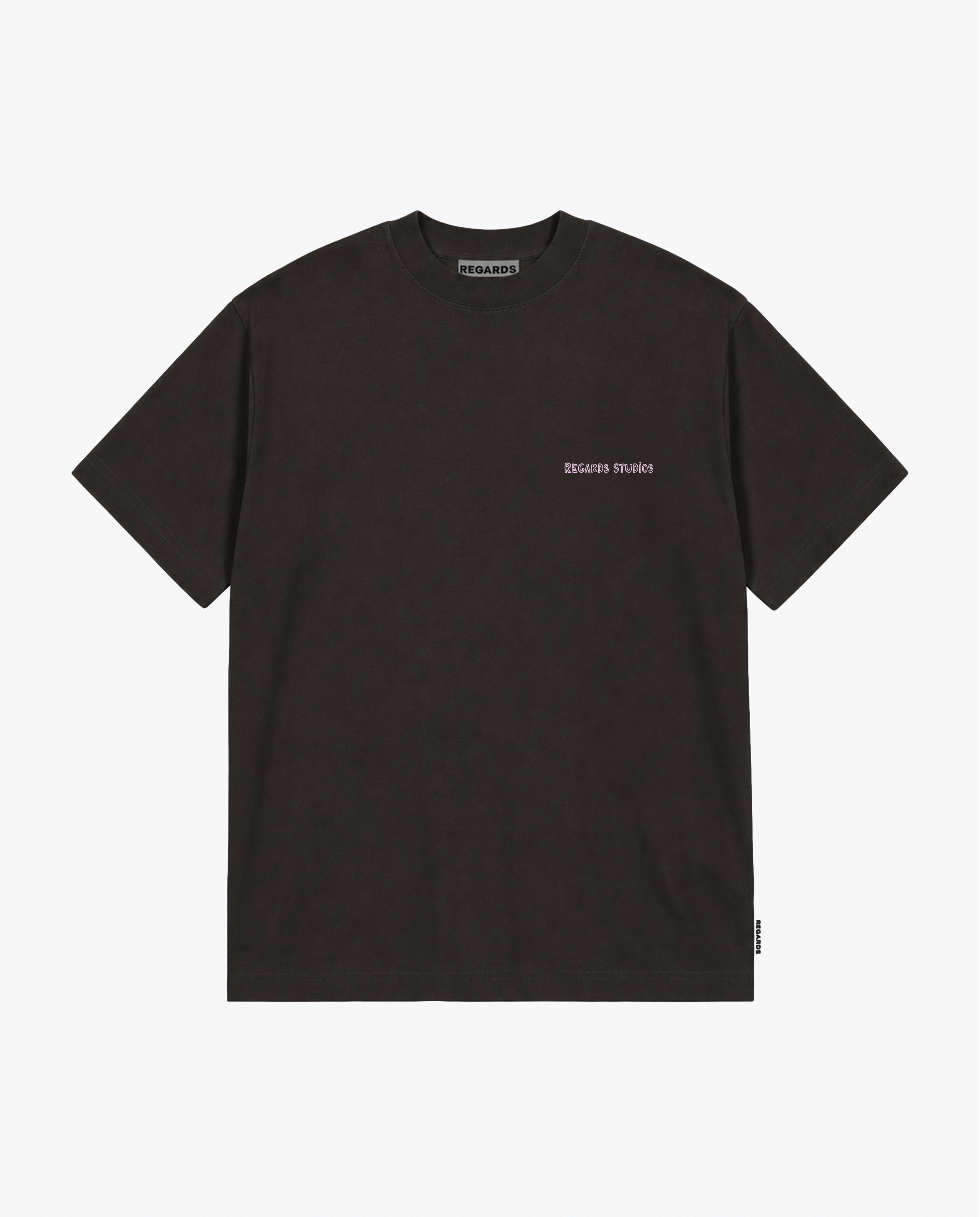 CHALK BOUQUET TEE - ESPRESSO WASHED