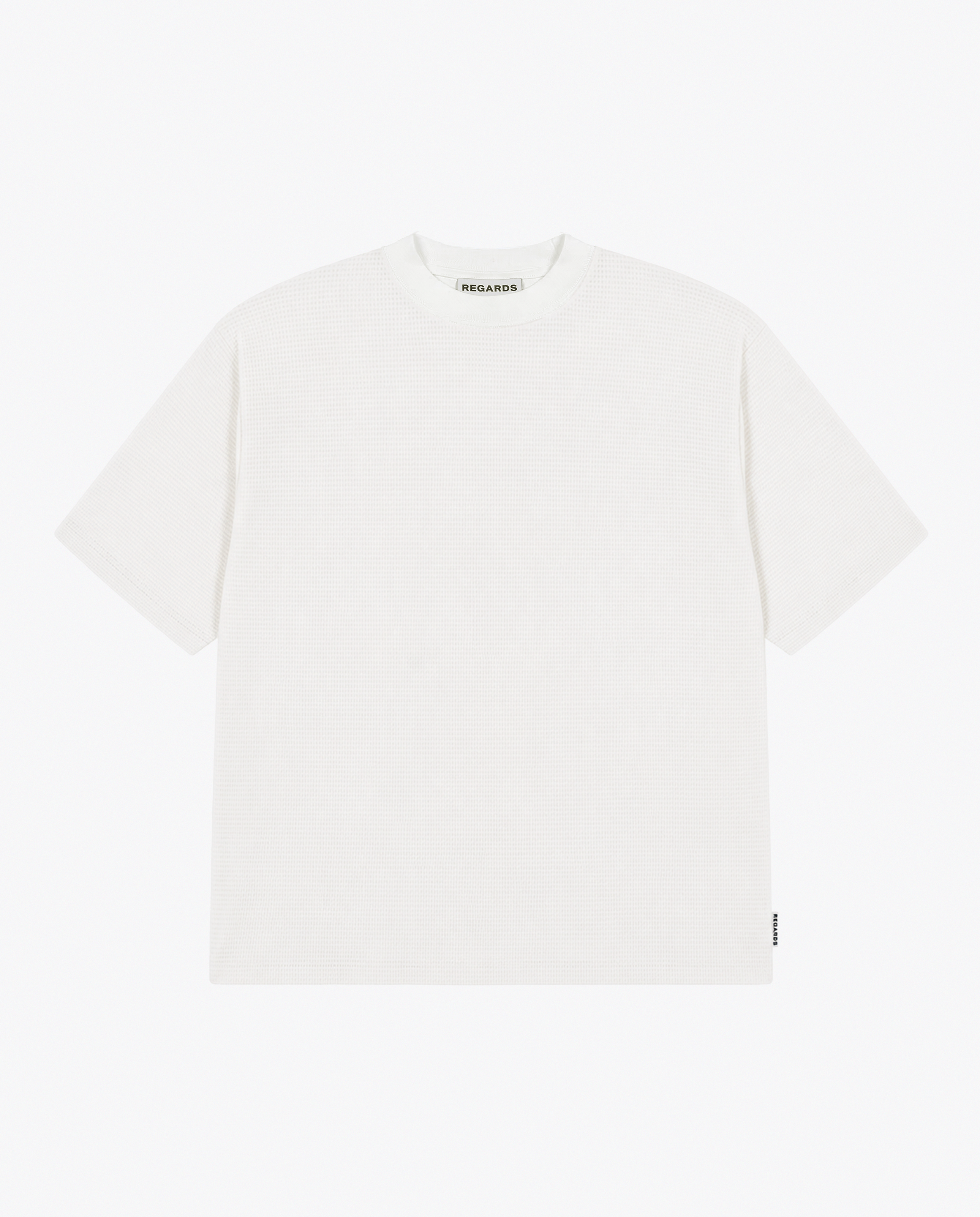 WAFFLE OVERSIZE TEE - SNOW