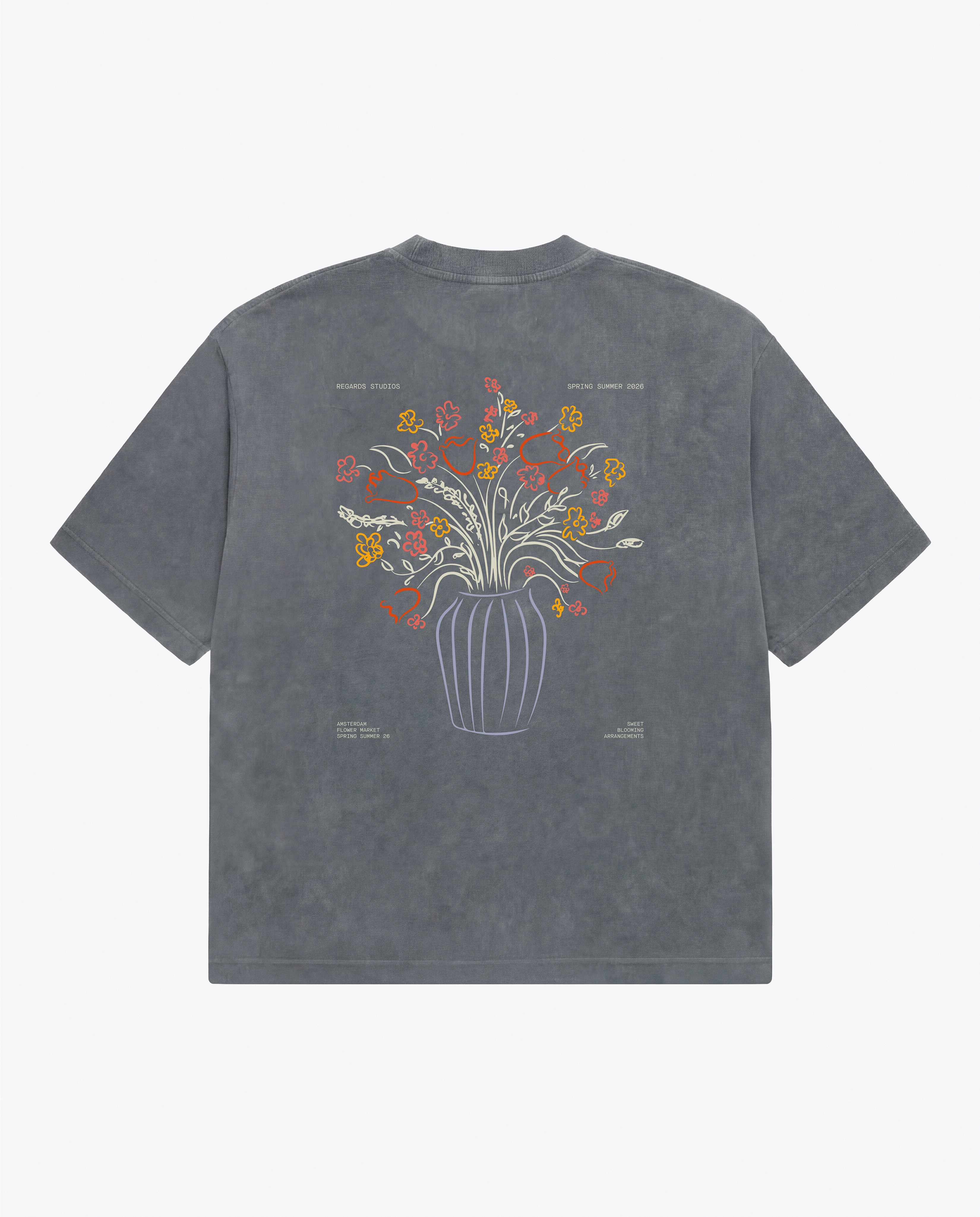 BOUQUET TEE TEE - GREY WASHED