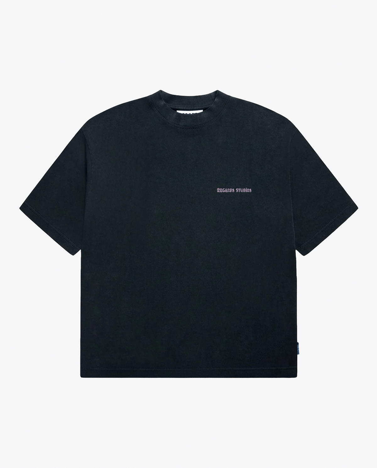 CHALK BOUQUET TEE - BLACK WASHED