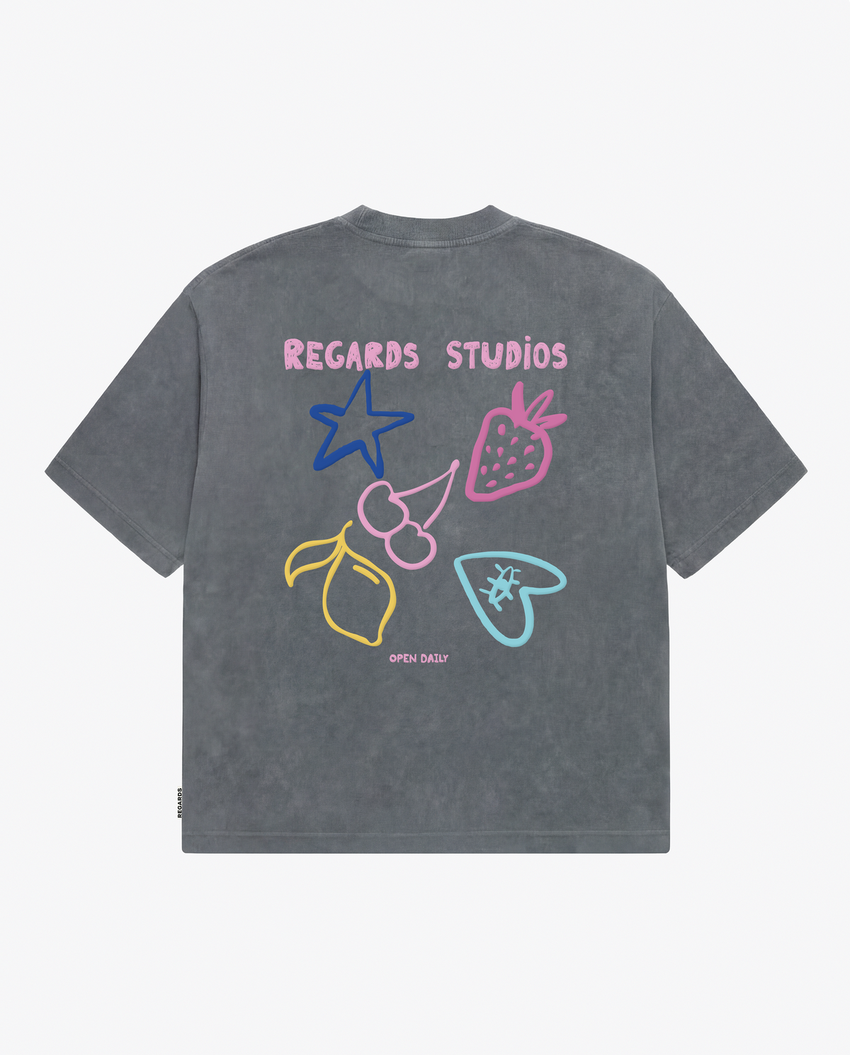 PUFFY ICON TEE - GREY WASHED
