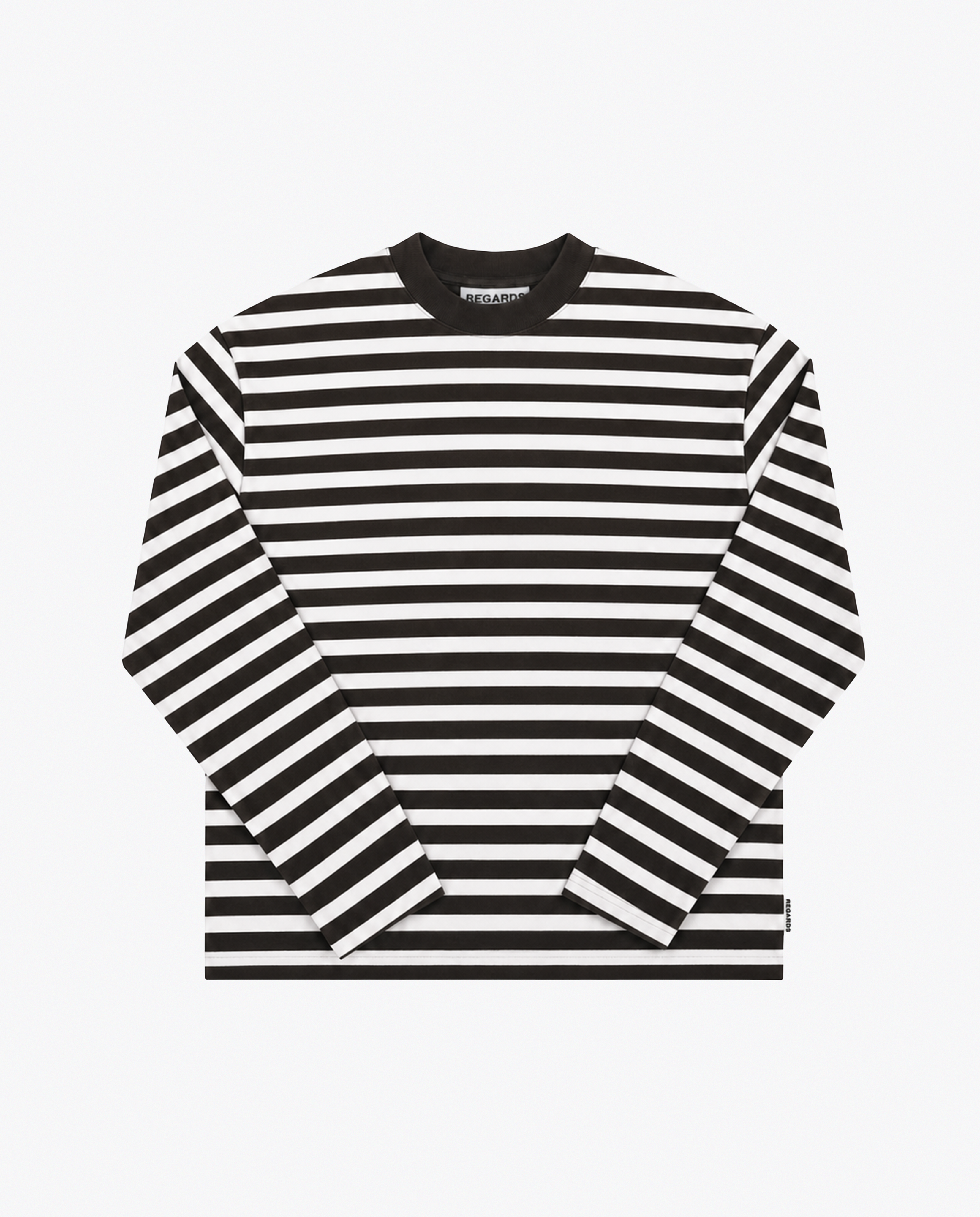 STRIPED OVERSIZE LONGSLEEVE - ESPRESSO/SNOW