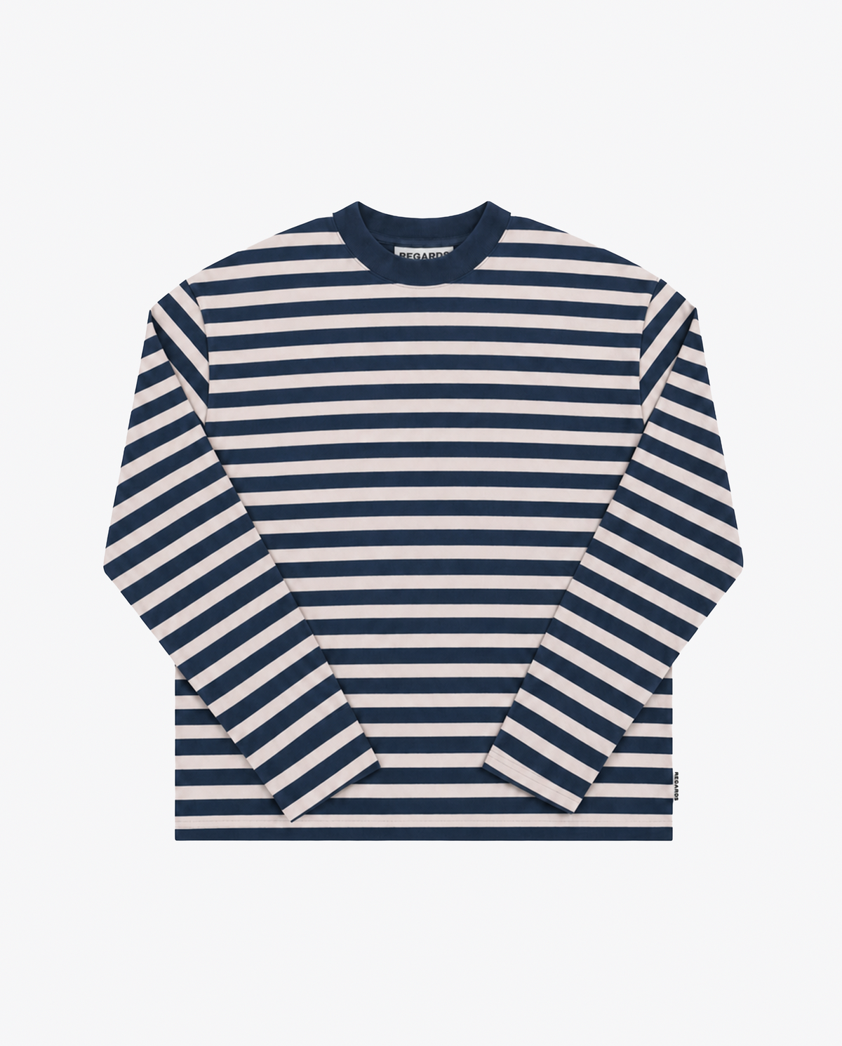 STRIPED OVERSIZE LONGSLEEVE - NAVY/LIGHT ROSE
