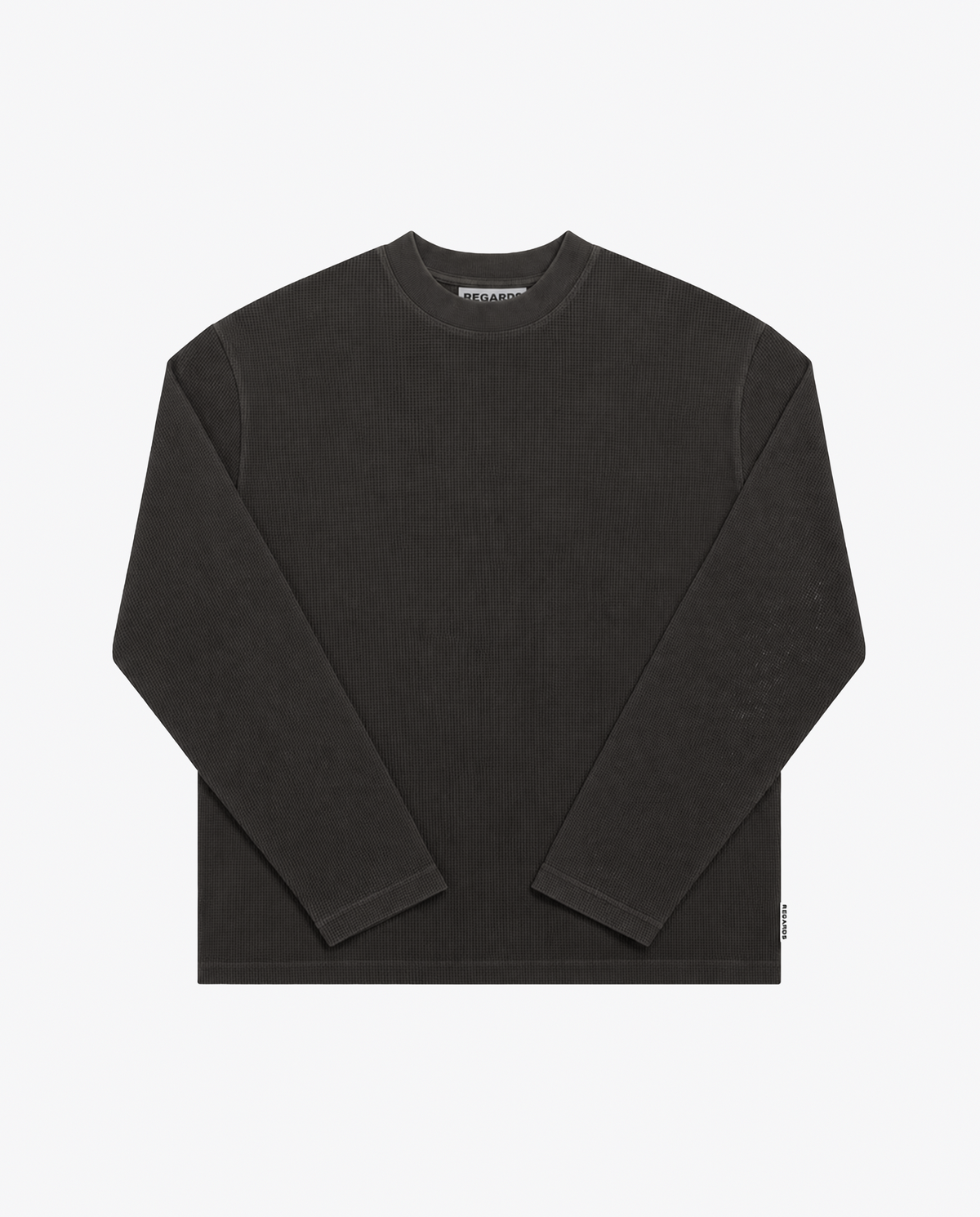 WAFFLE OVERSIZE LONGSLEEVE - ESPRESSO