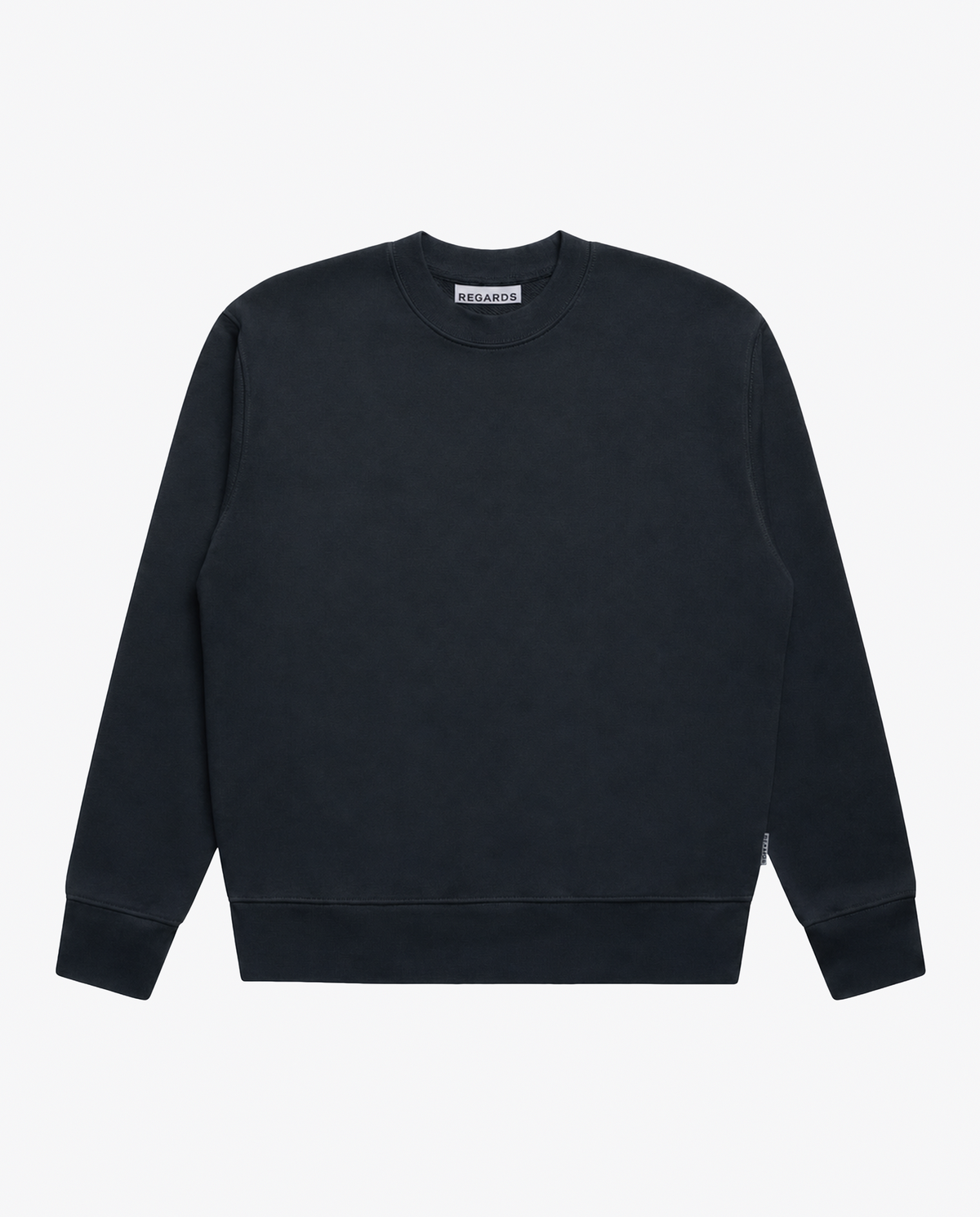 RELAXED LOOPBACK CREW - BLACK WASHED