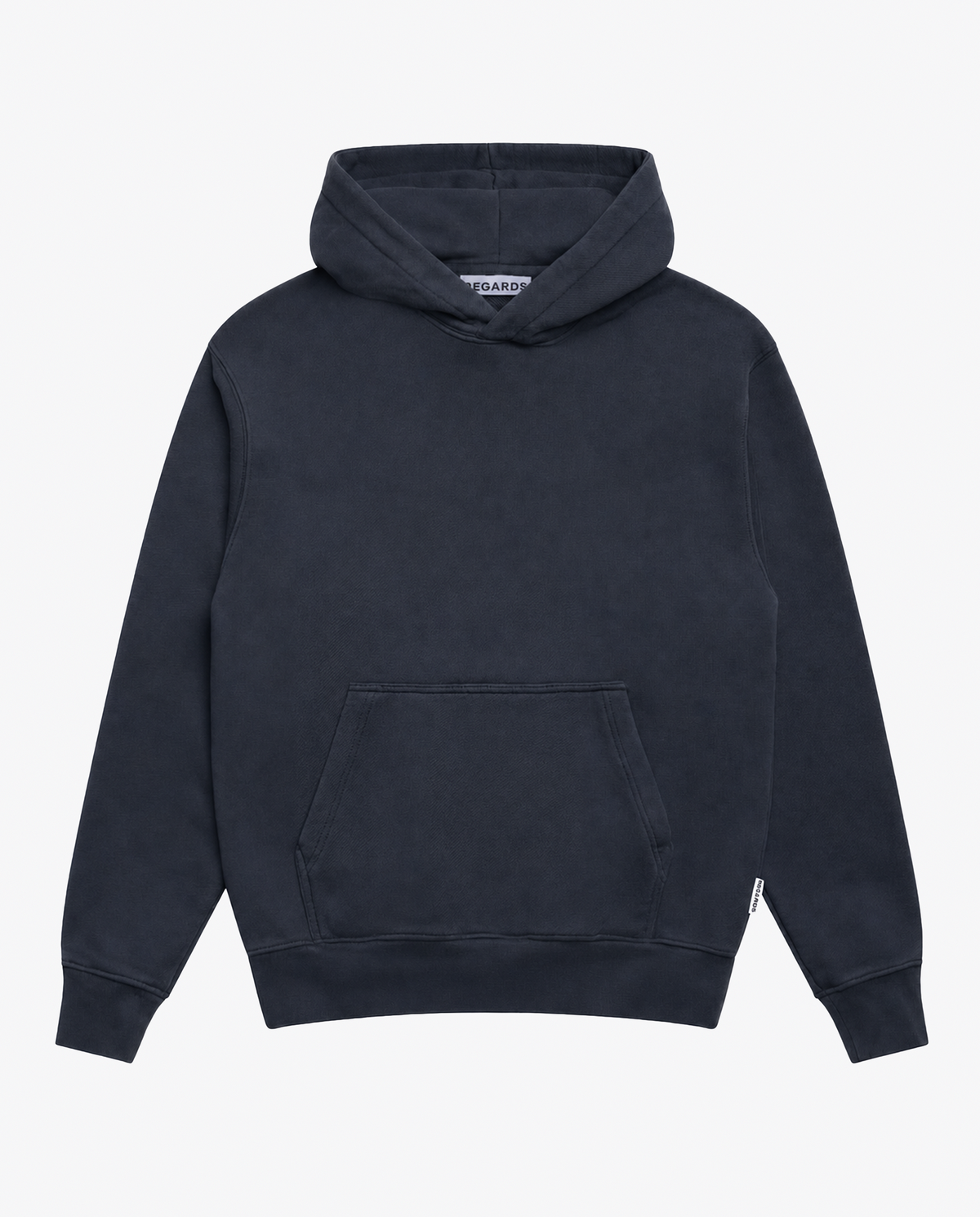 RELAXED LOOPBACK HOODIE - BLACK WASHED
