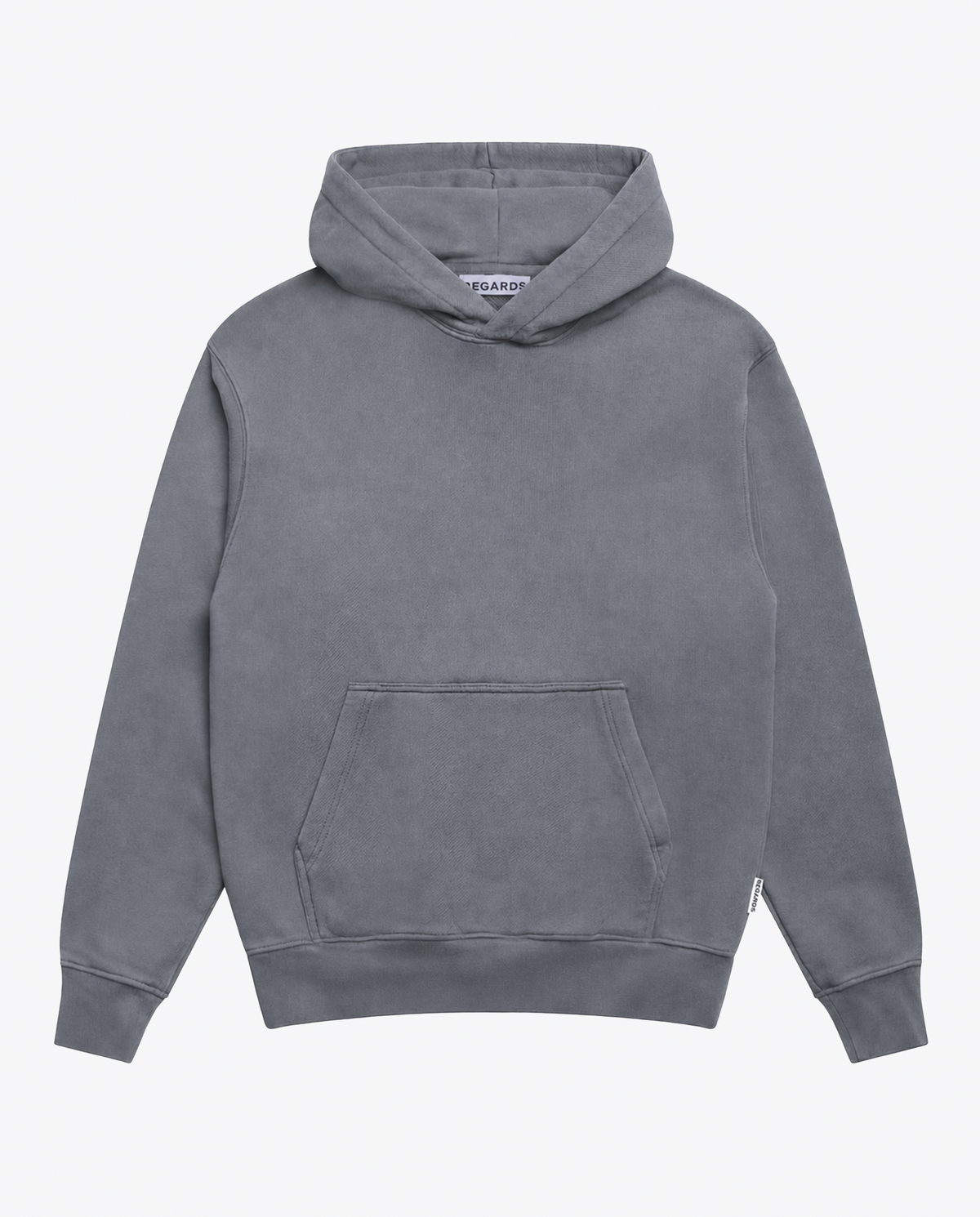 RELAXED LOOPBACK HOODIE - GREY WASHED