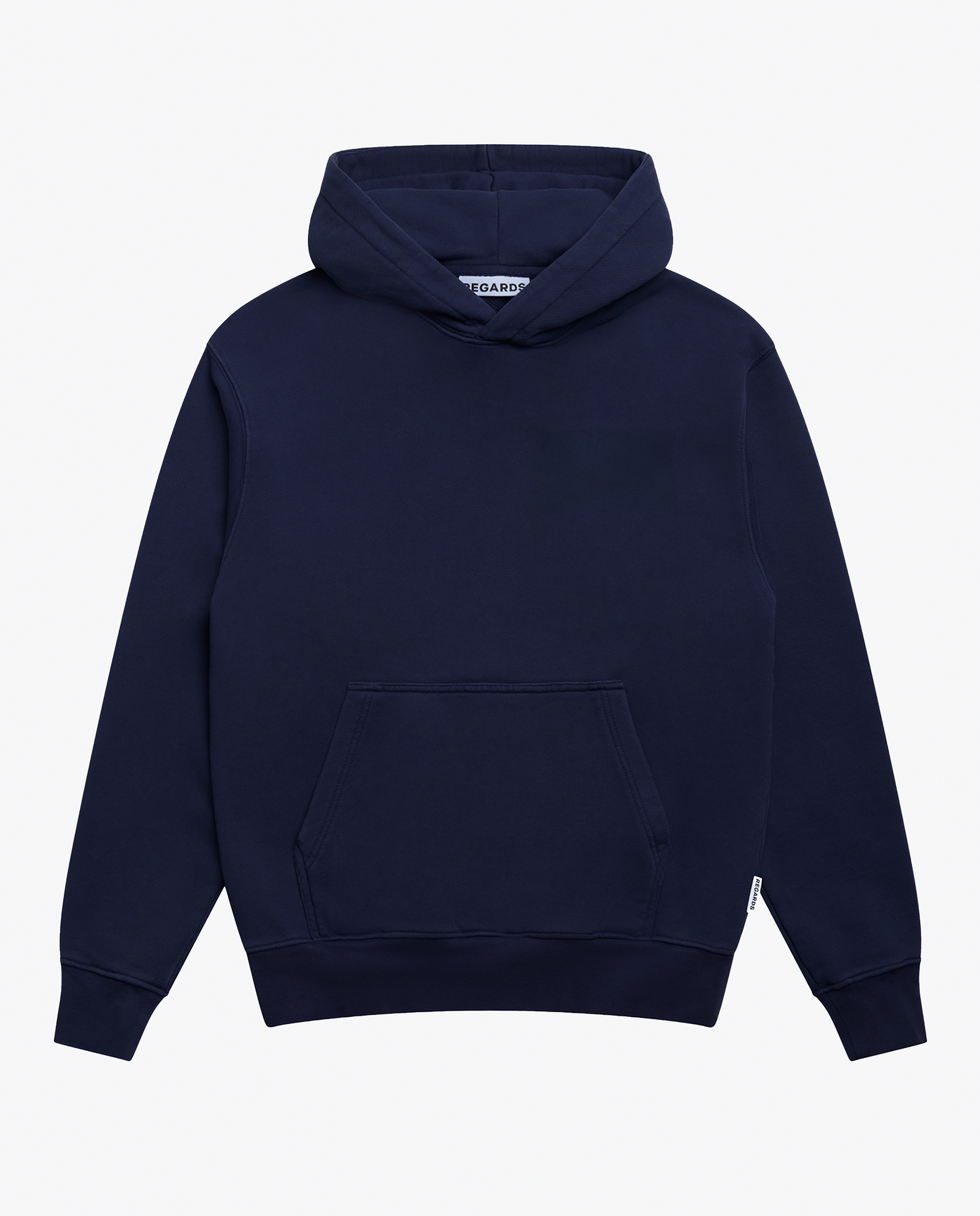 RELAXED LOOPBACK HOODIE - NAVY