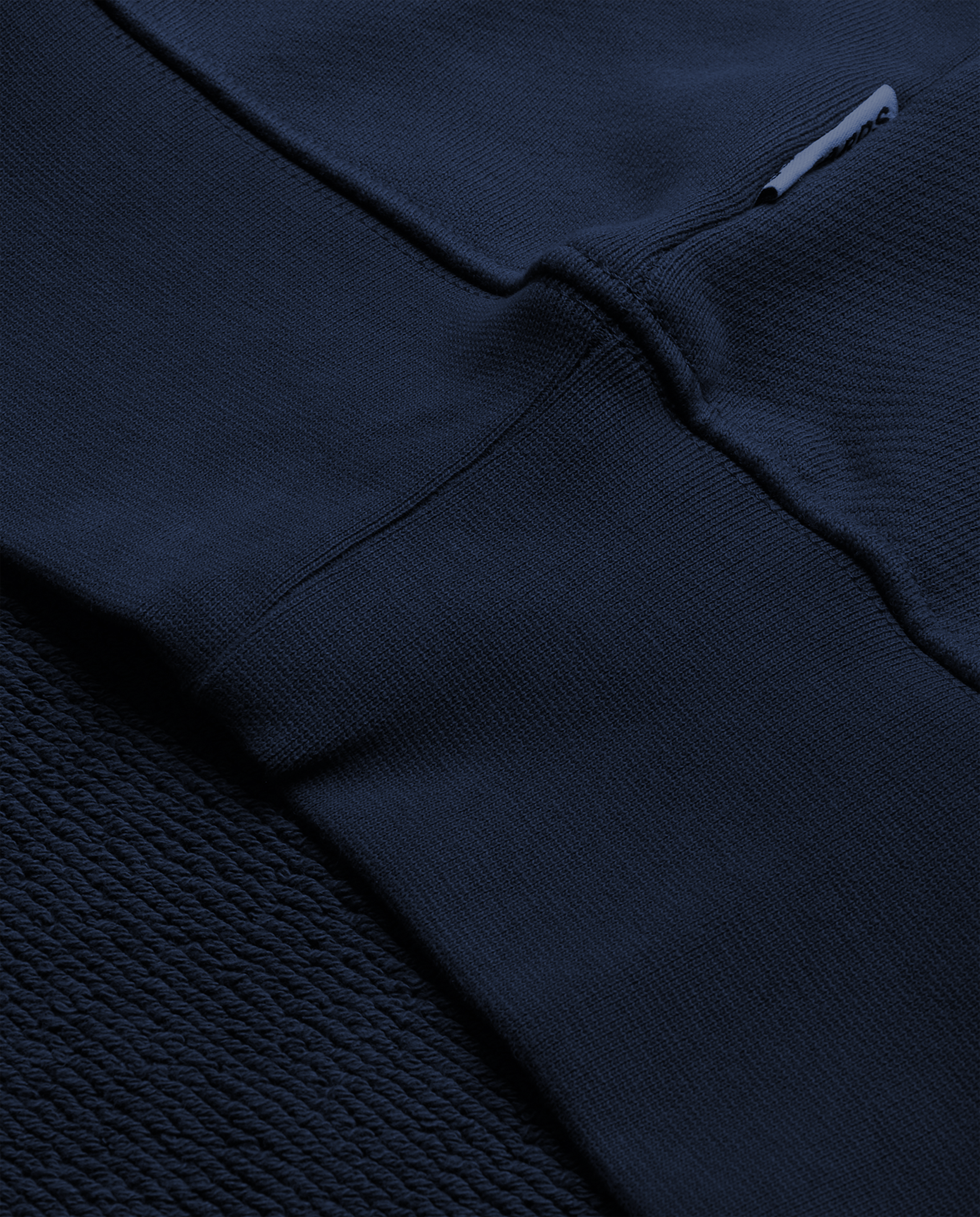 RELAXED LOOPBACK HOODIE - NAVY