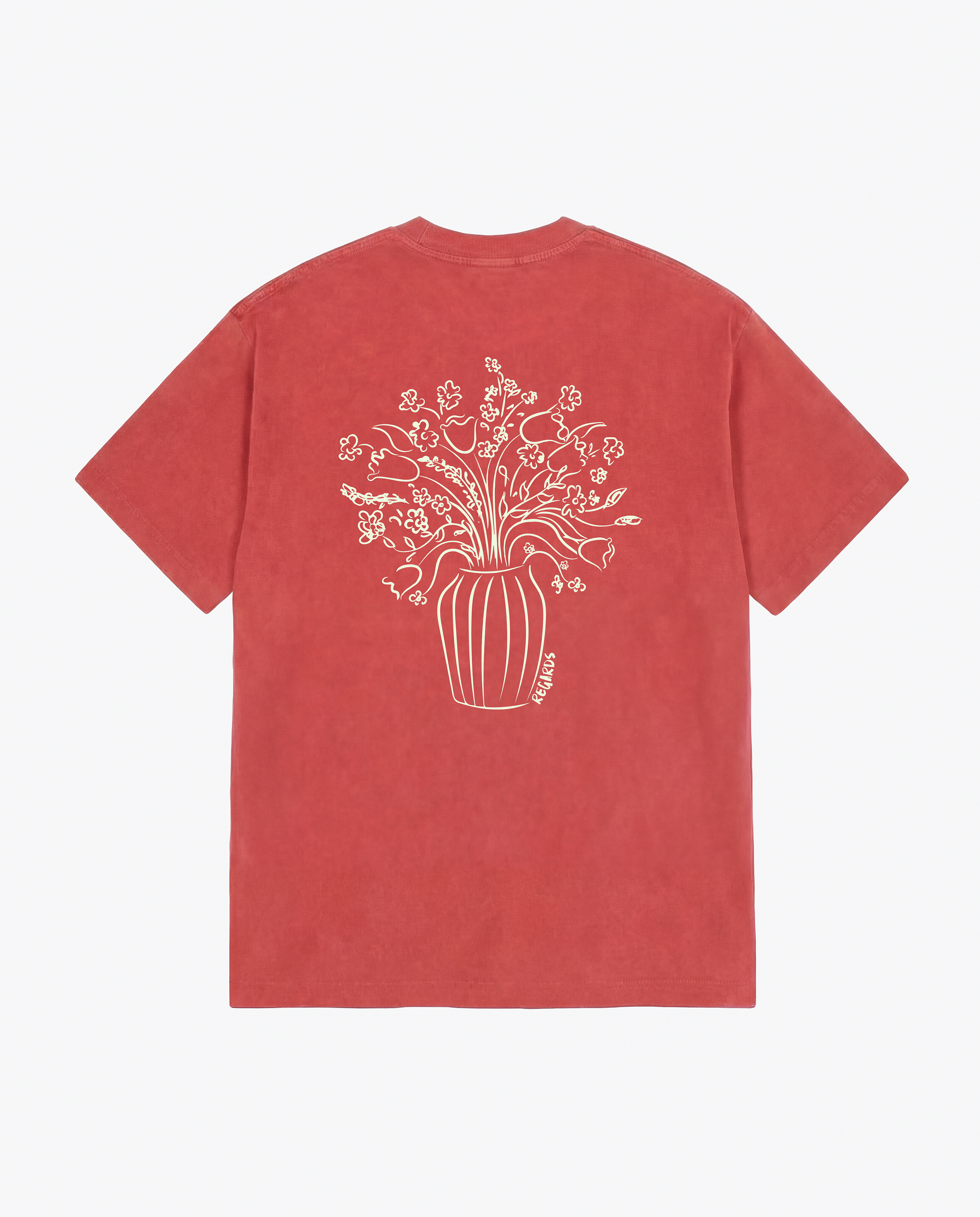 BLOOM TEE - Red Washed