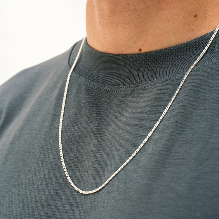 CURB CHAIN NECKLACE 2,2MM - SILVER