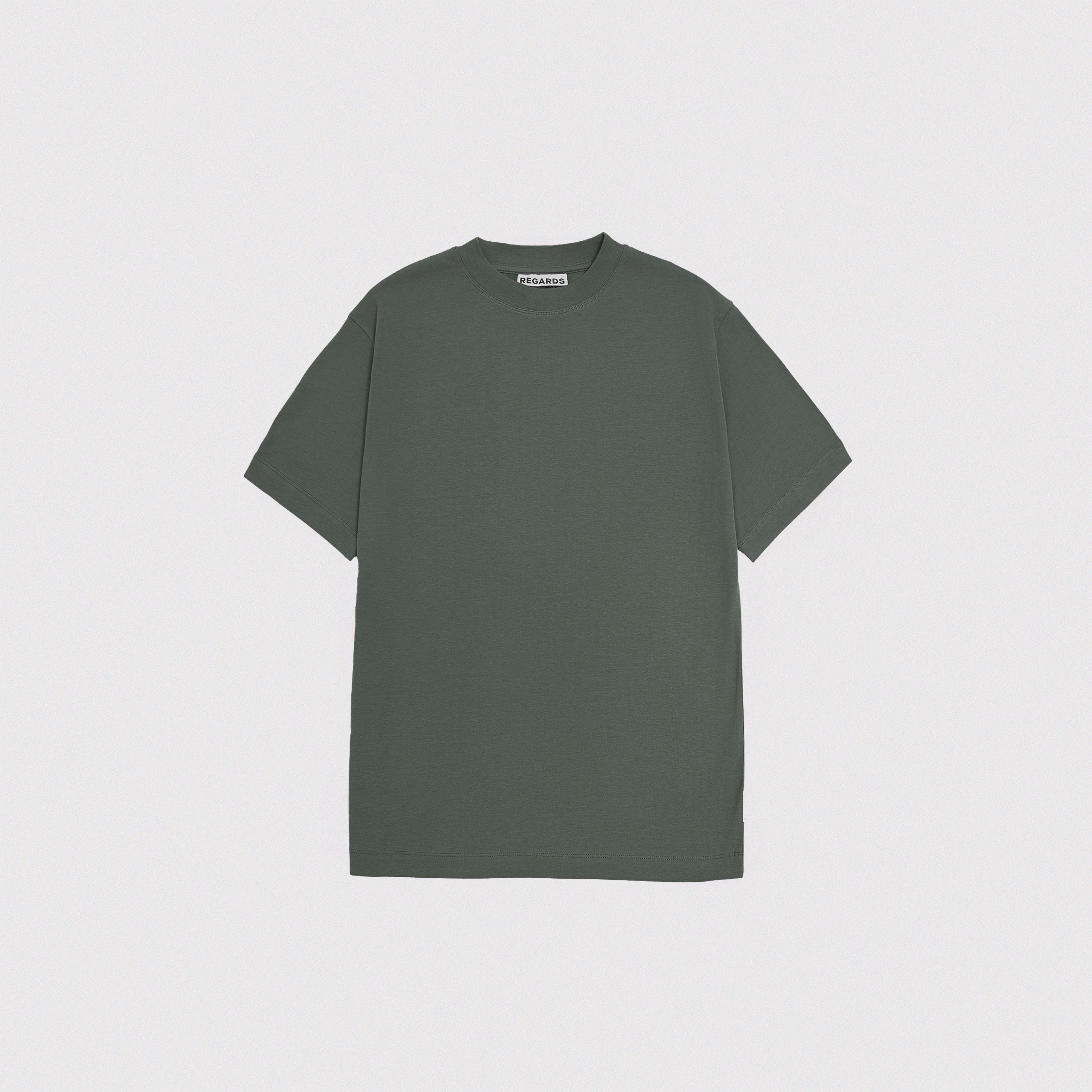 RELAXED TEE BLANK - ASH OLIVE