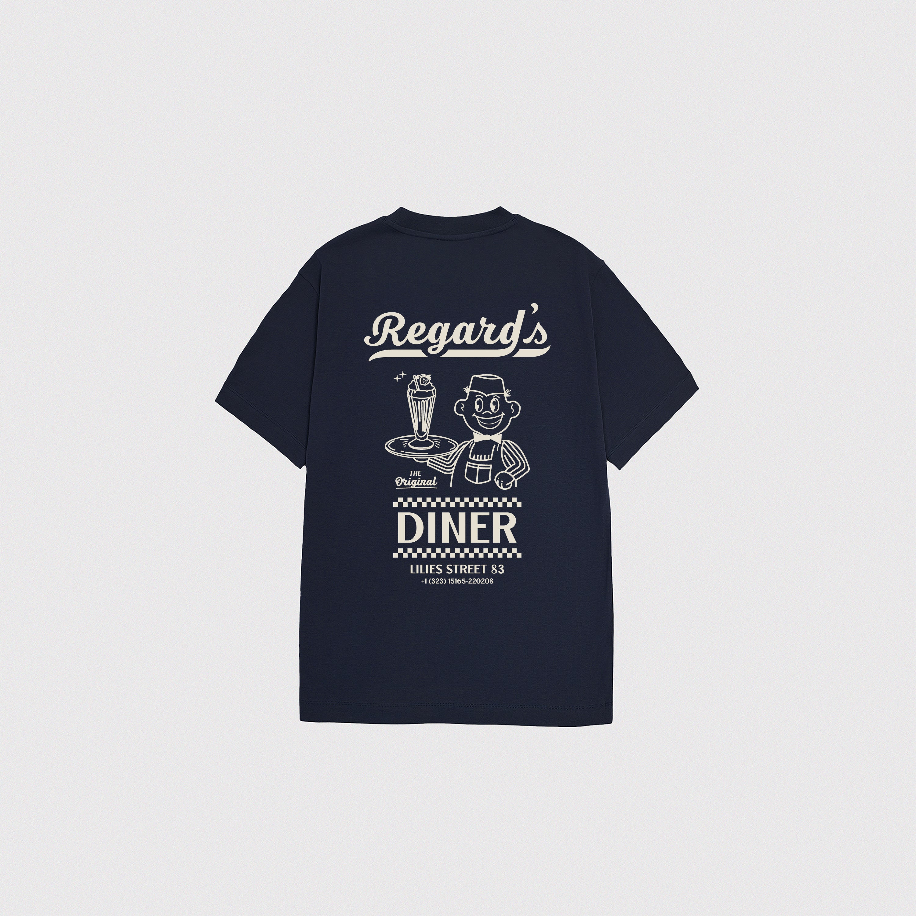 DINER BOY TEE - NAVY