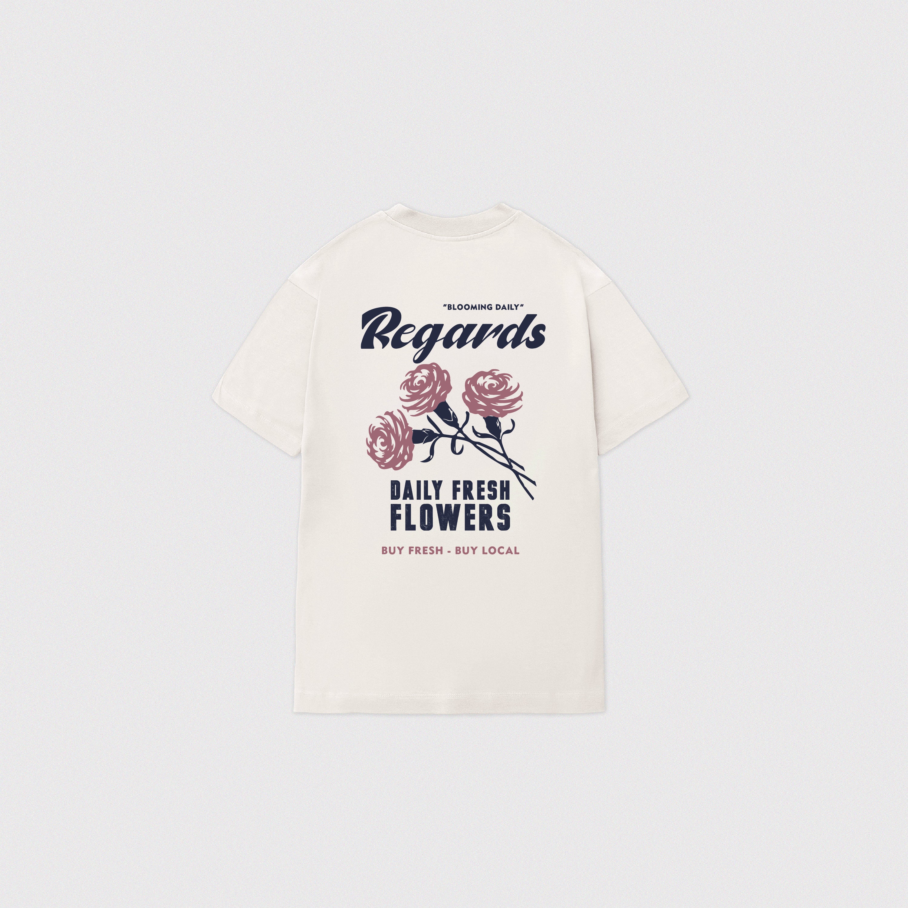 FRESH FLOWERS TEE - SNOW