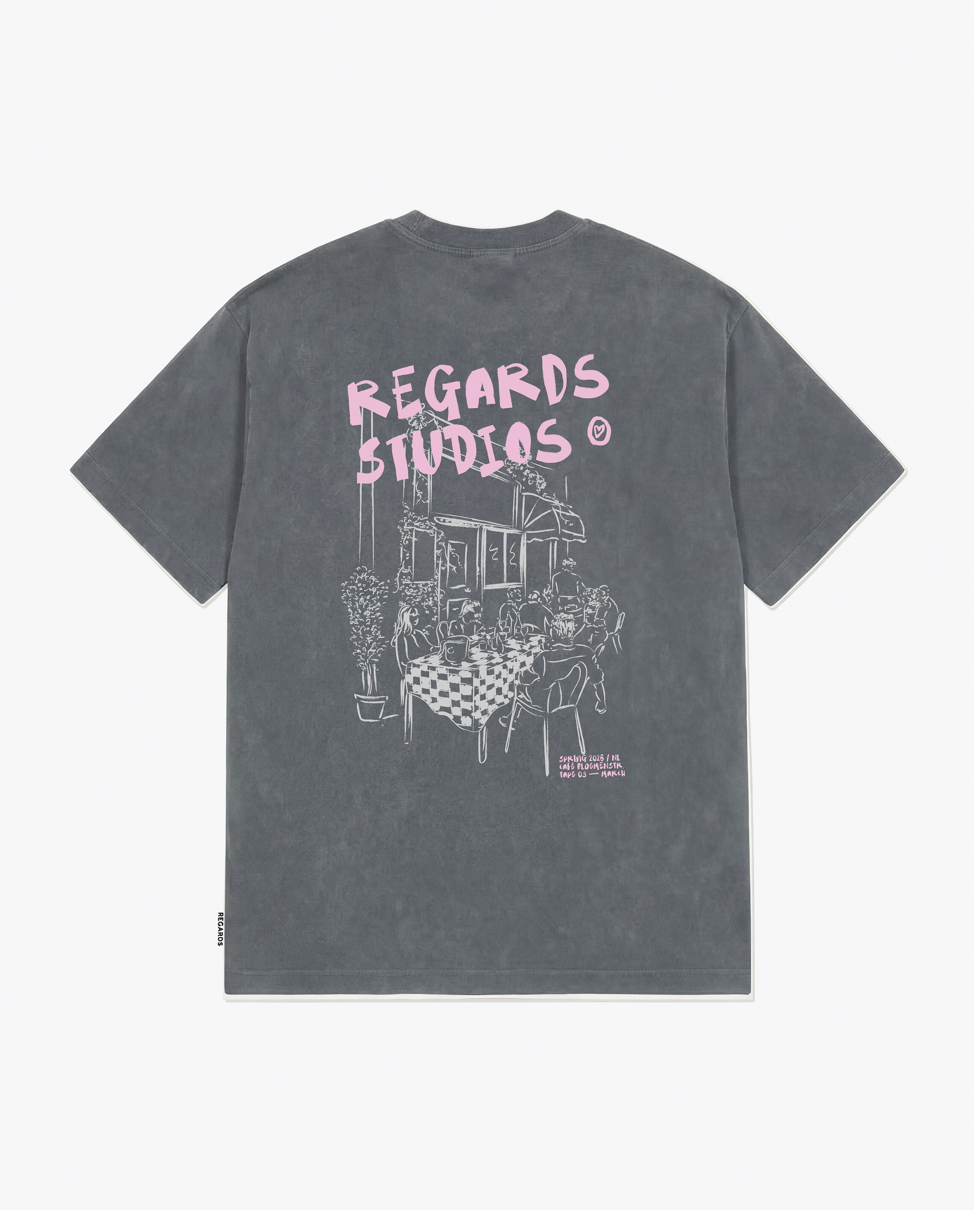 COFFEE BREAK TEE - GREY WASHED