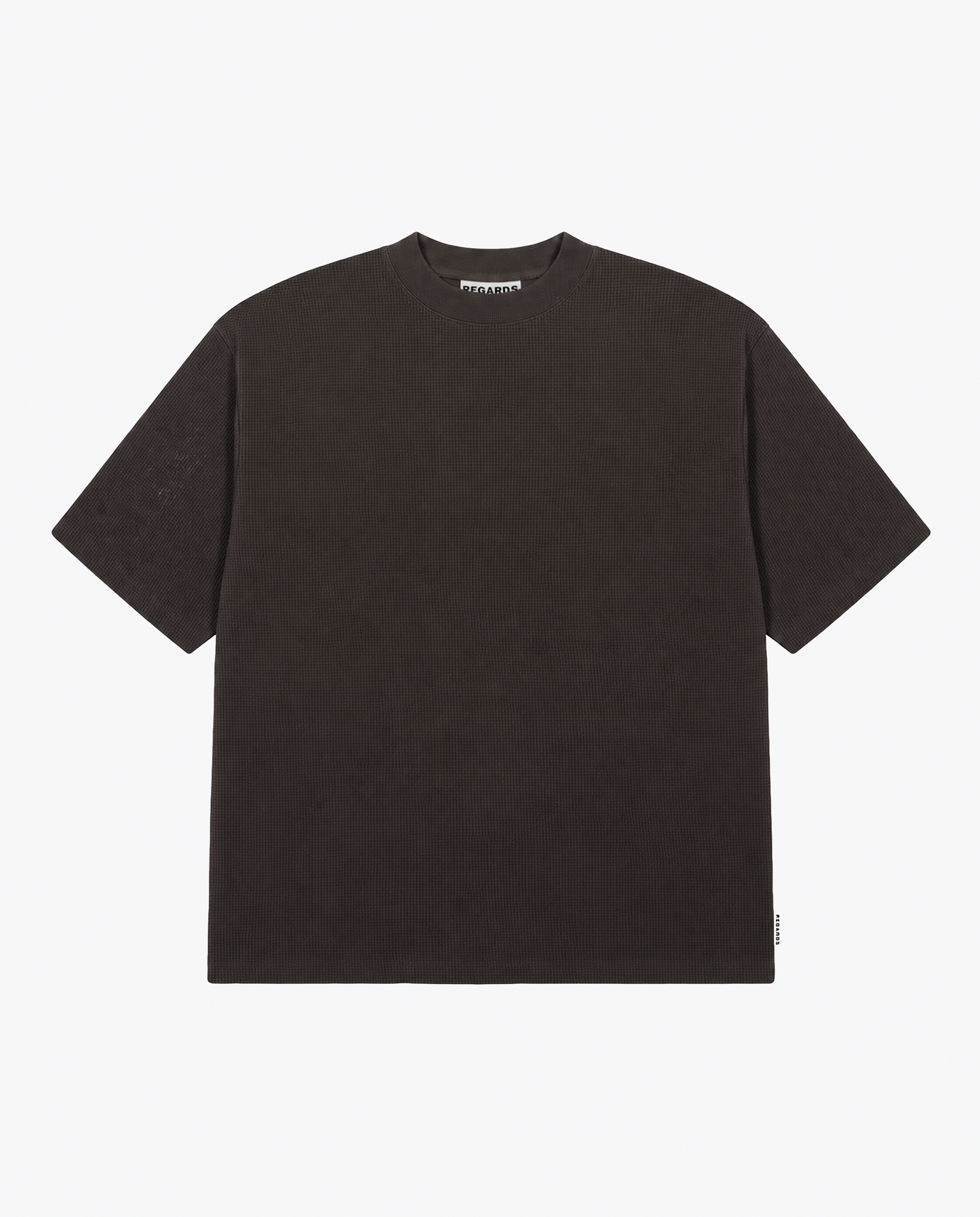 WAFFLE OVERSIZE TEE - ESPRESSO