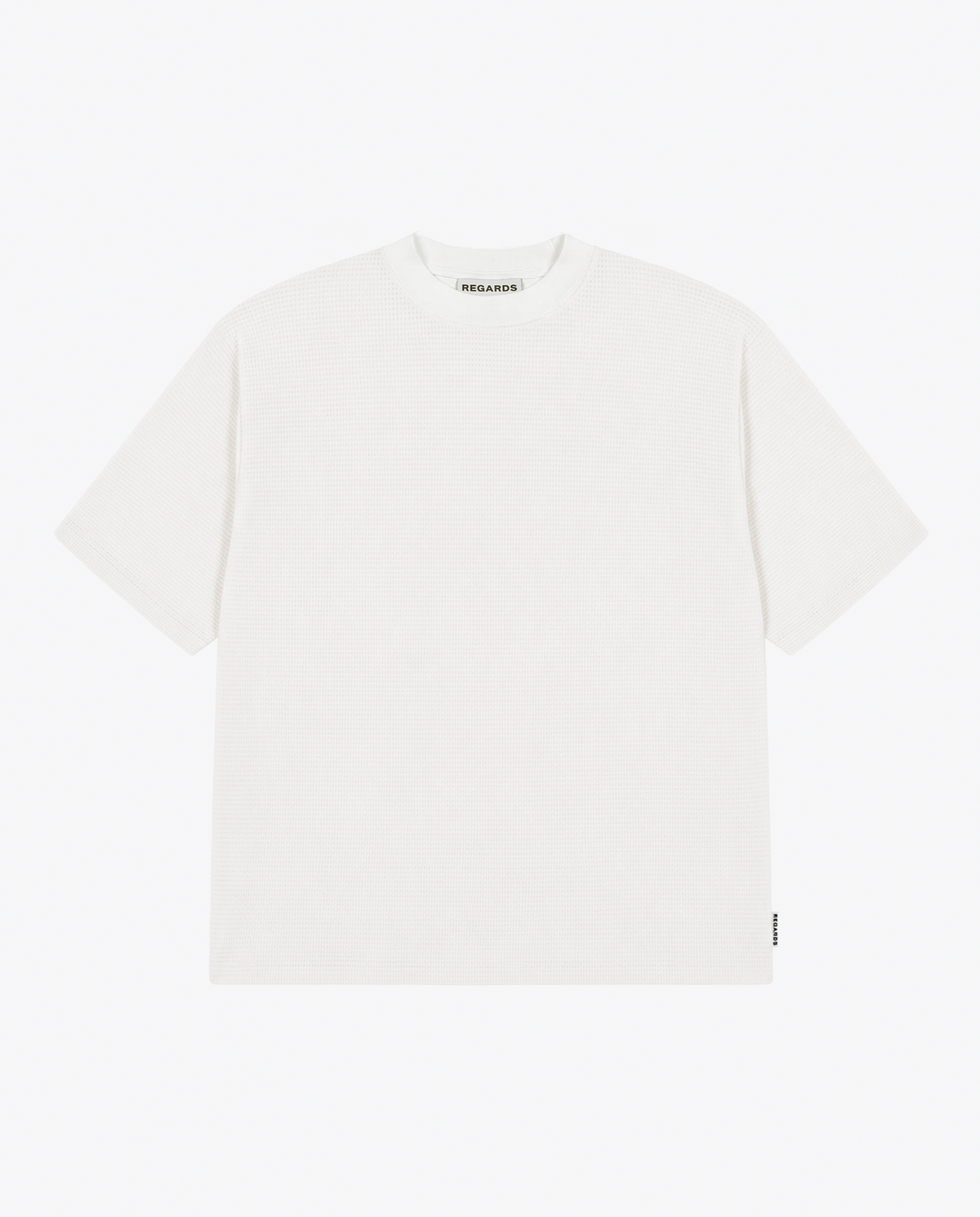 WAFFLE OVERSIZE TEE - SNOW