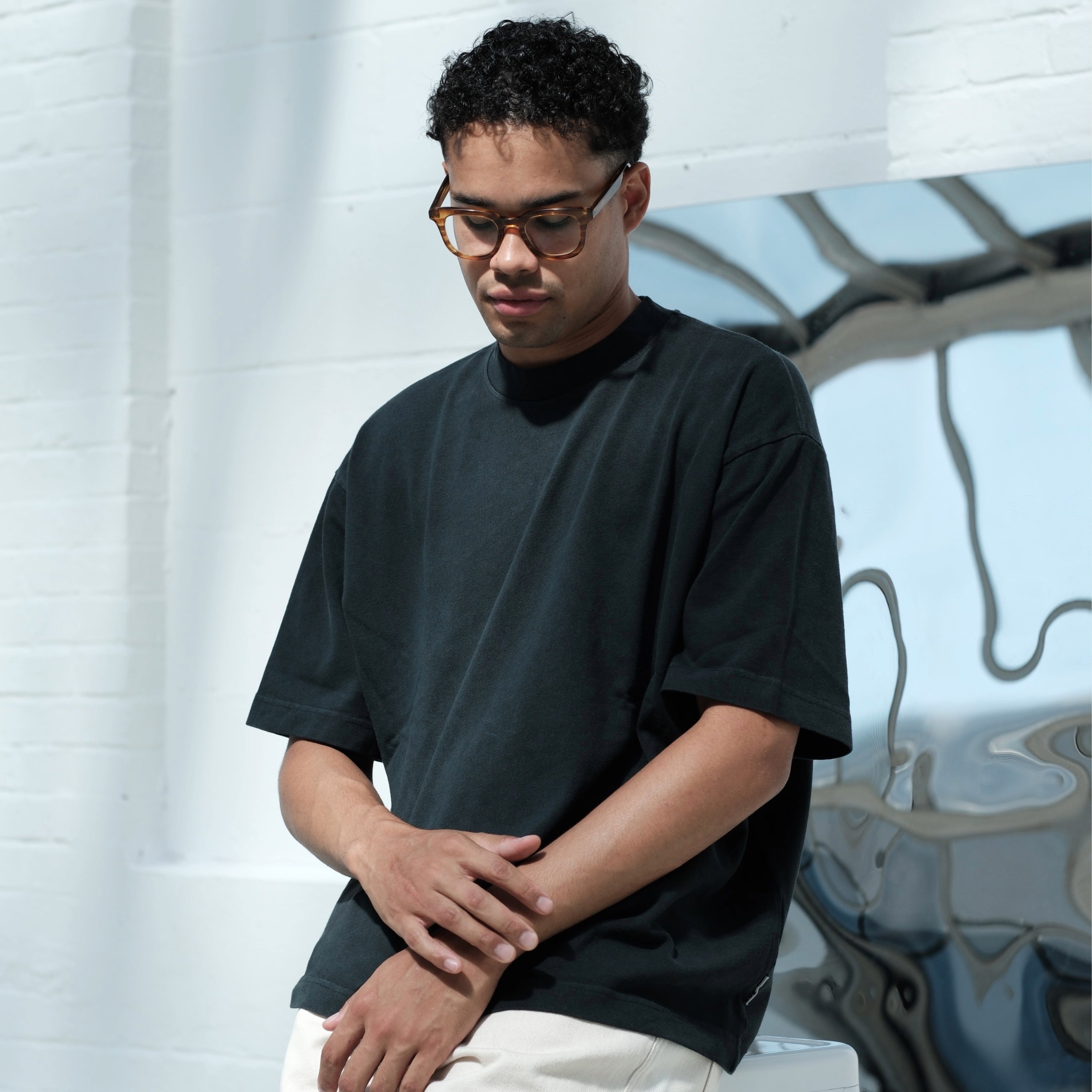 HEAVY OVERSIZE TEE - BLACK WASHED