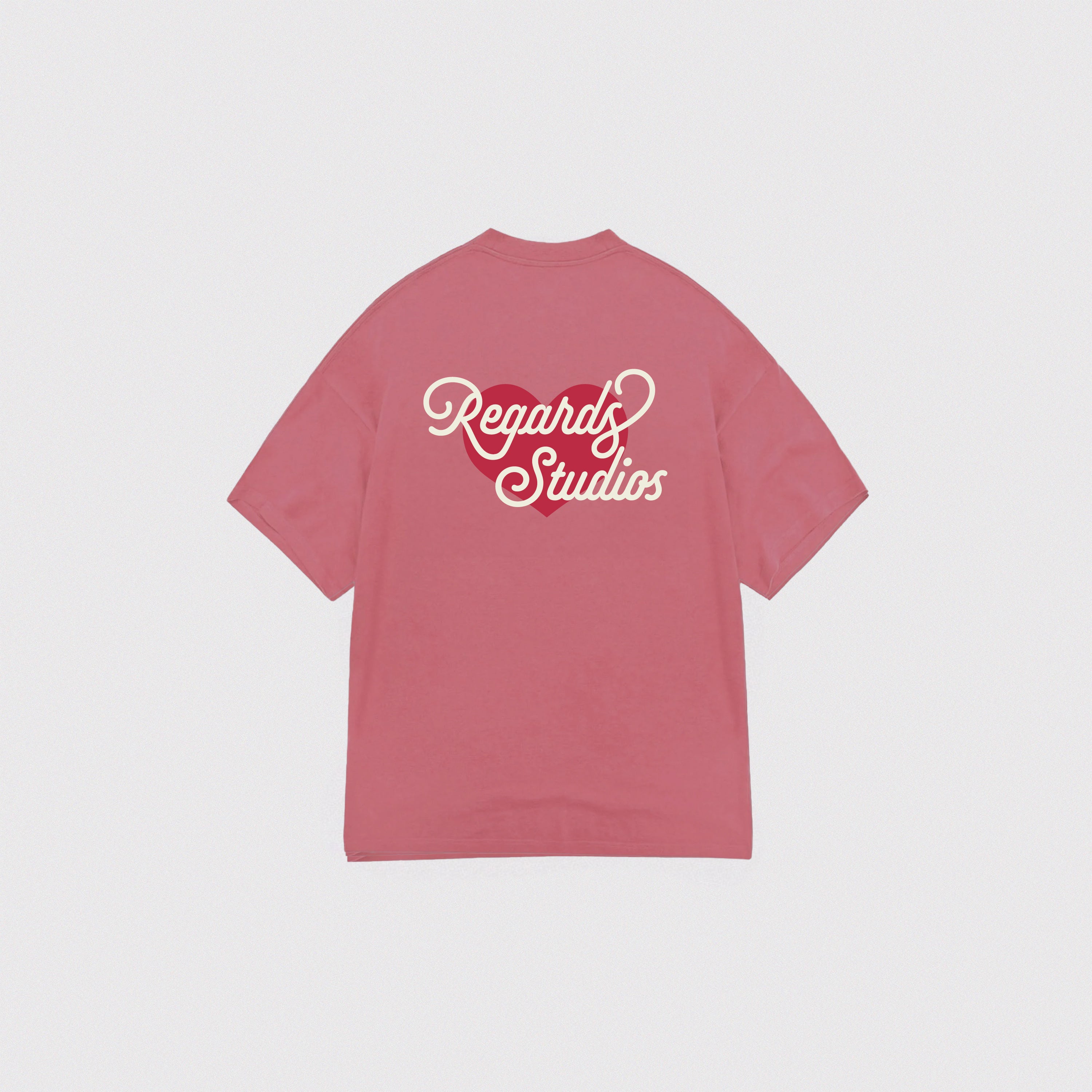 HEART ICON TEE I - FADED PINK