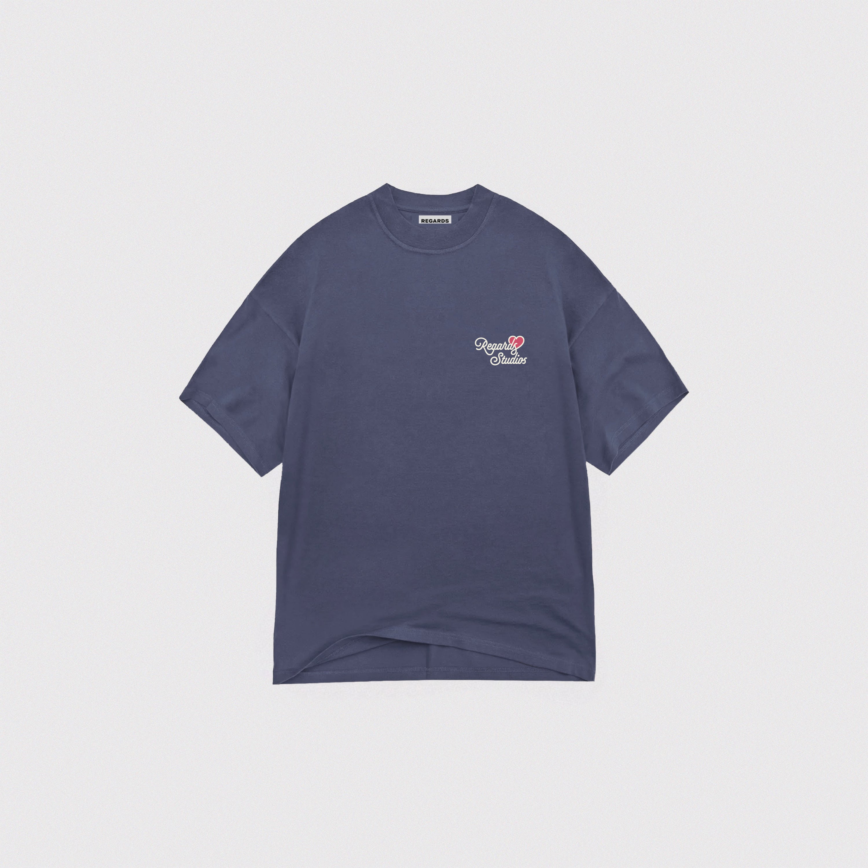 HEART ICON TEE II - GREYSTONE WASH