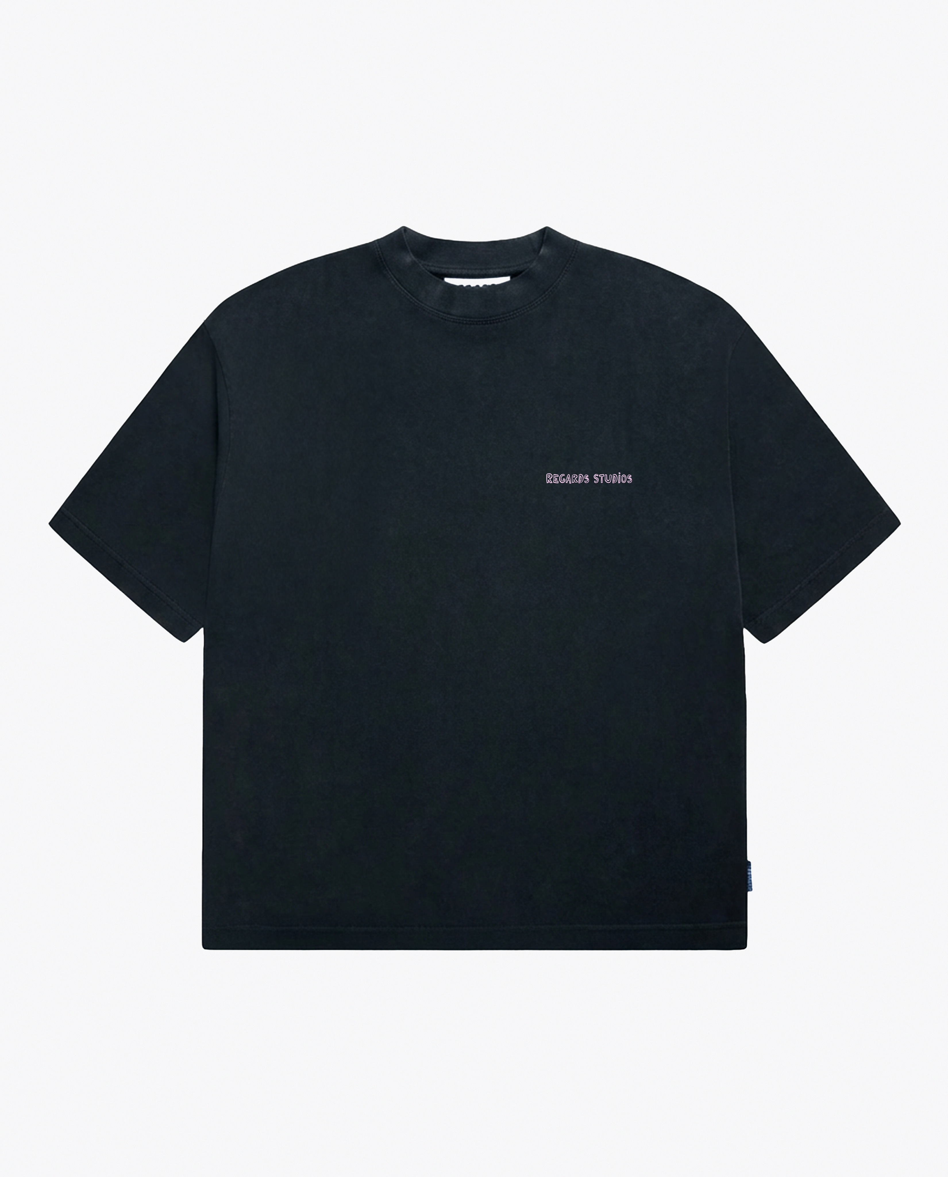 CHALK BOUQUET TEE - BLACK WASHED