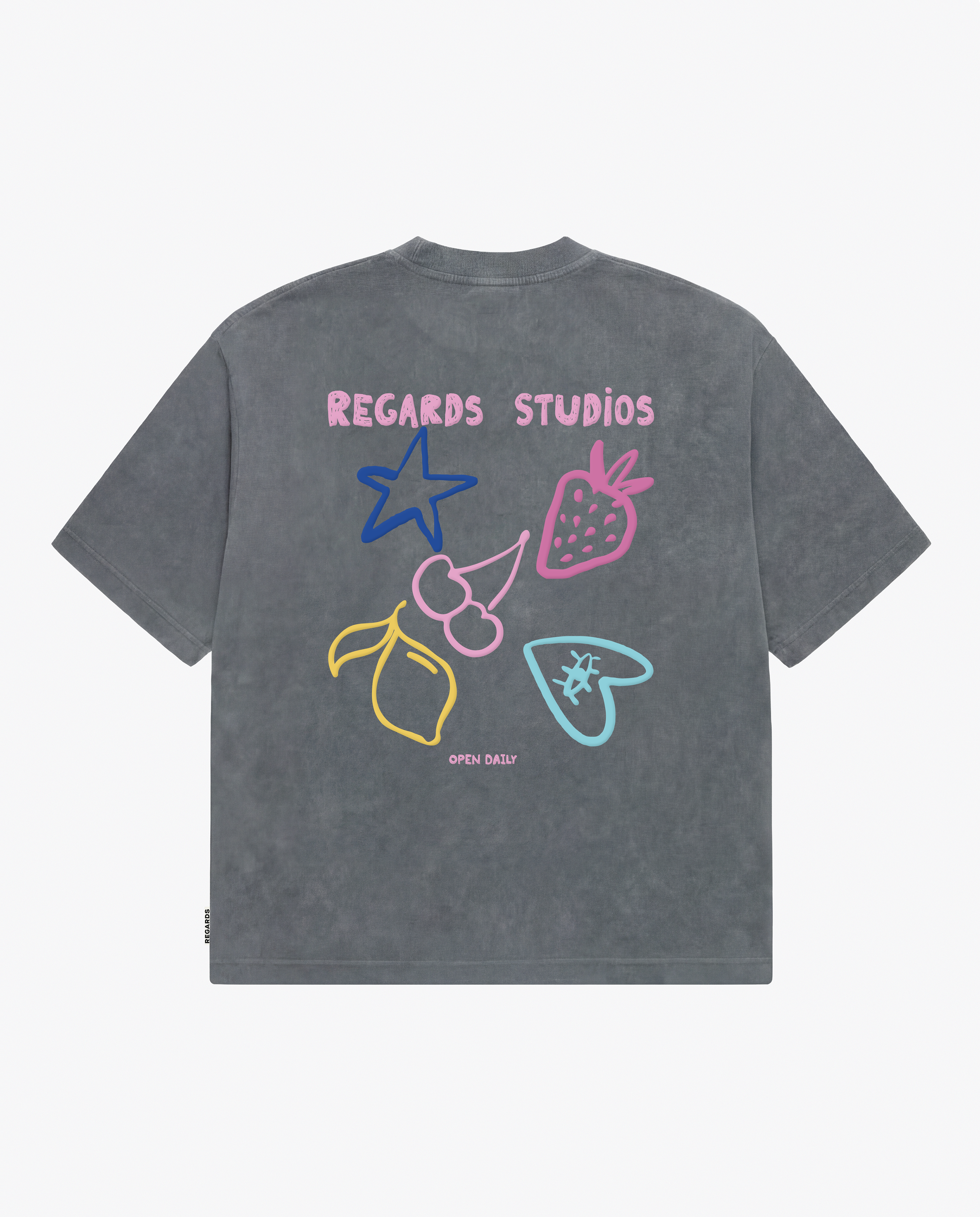 PUFFY ICON TEE - GREY WASHED