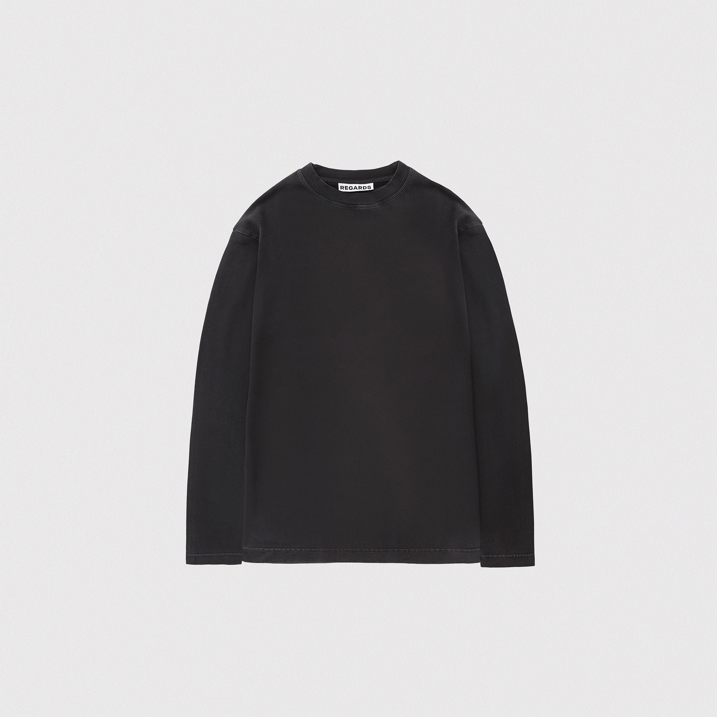 RELAXED LONGSLEEVE BLANK - BLACK WASHED