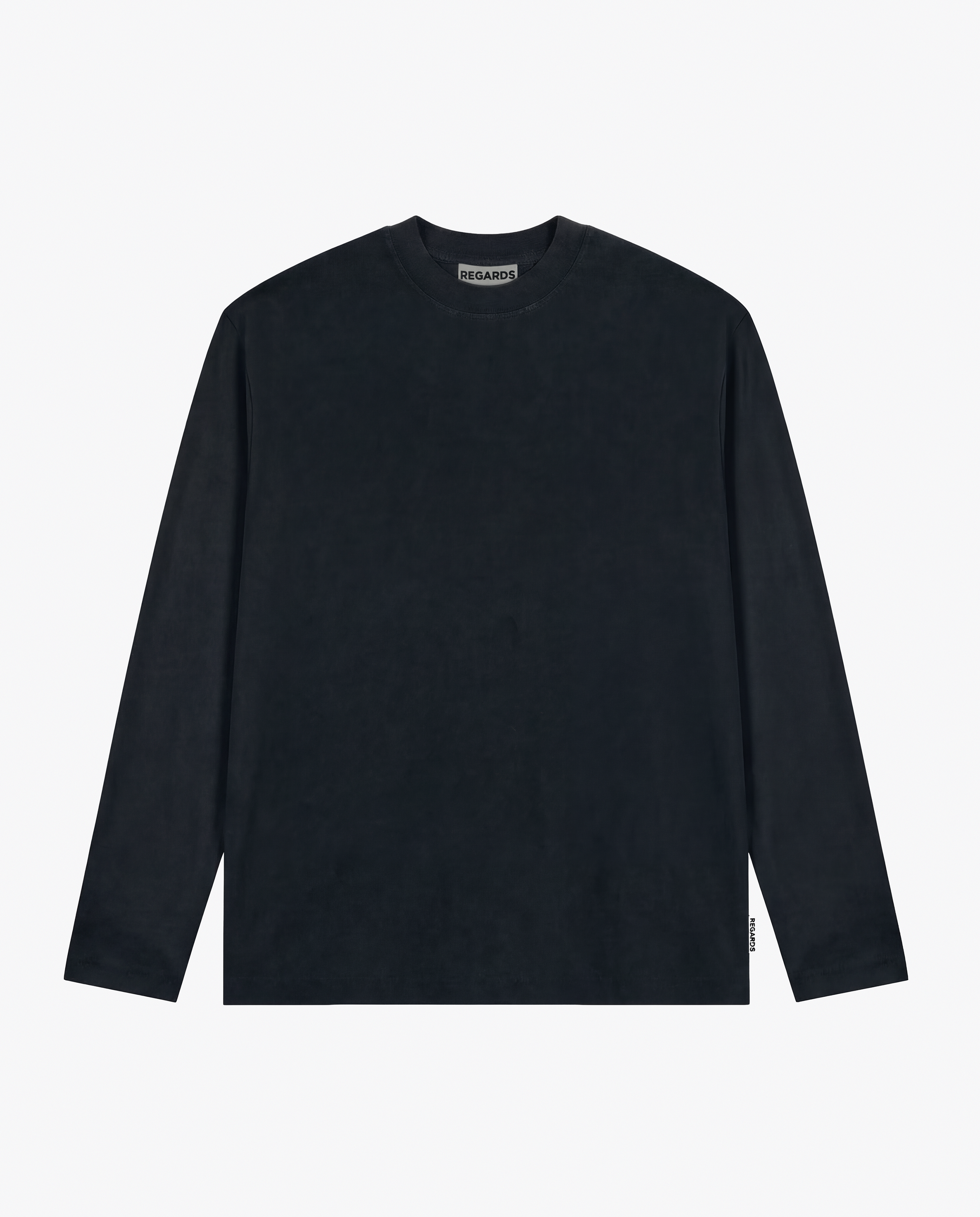 RELAXED LONGSLEEVE BLANK - BLACK WASHED