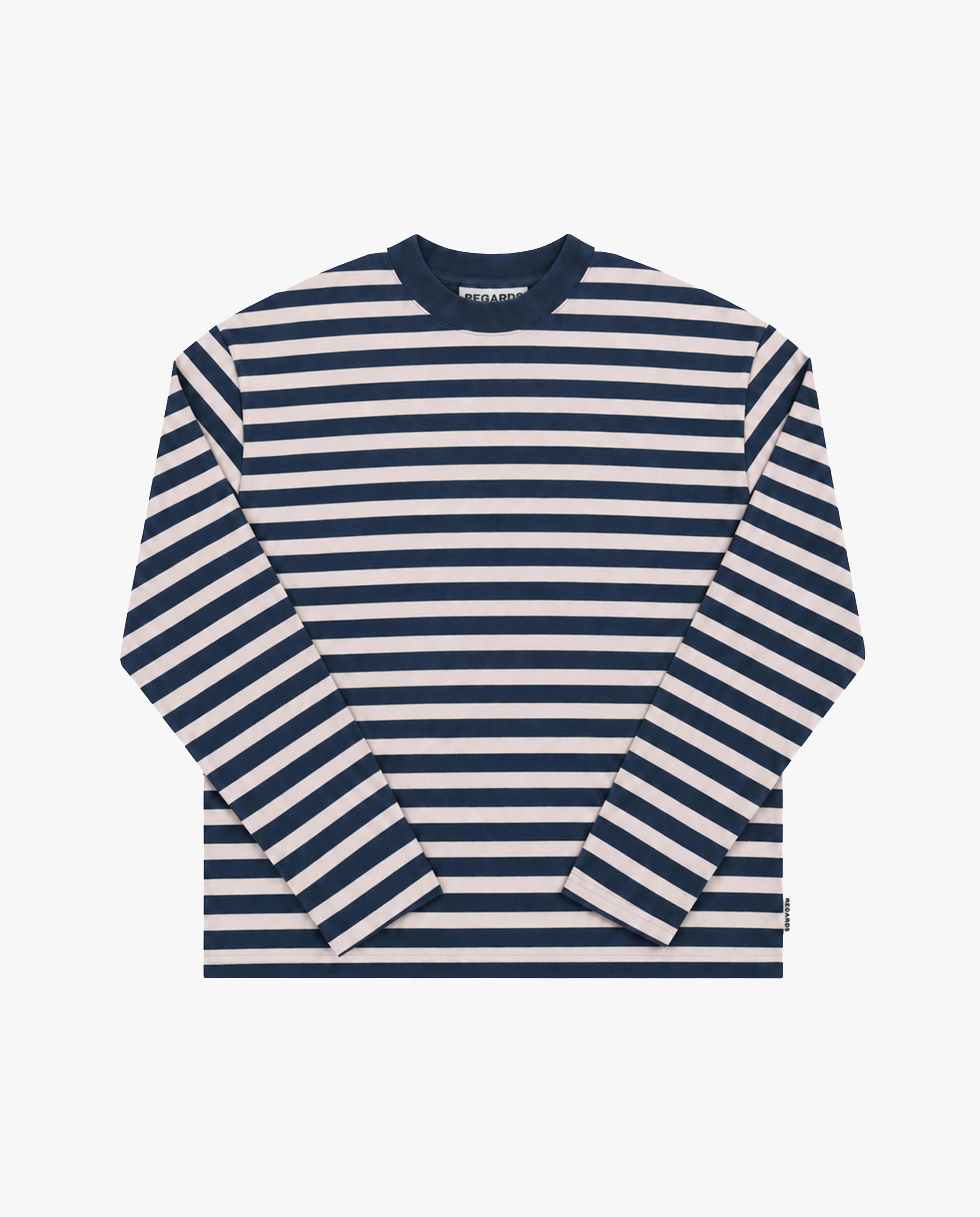 STRIPED OVERSIZE LONGSLEEVE - NAVY/LIGHT ROSE