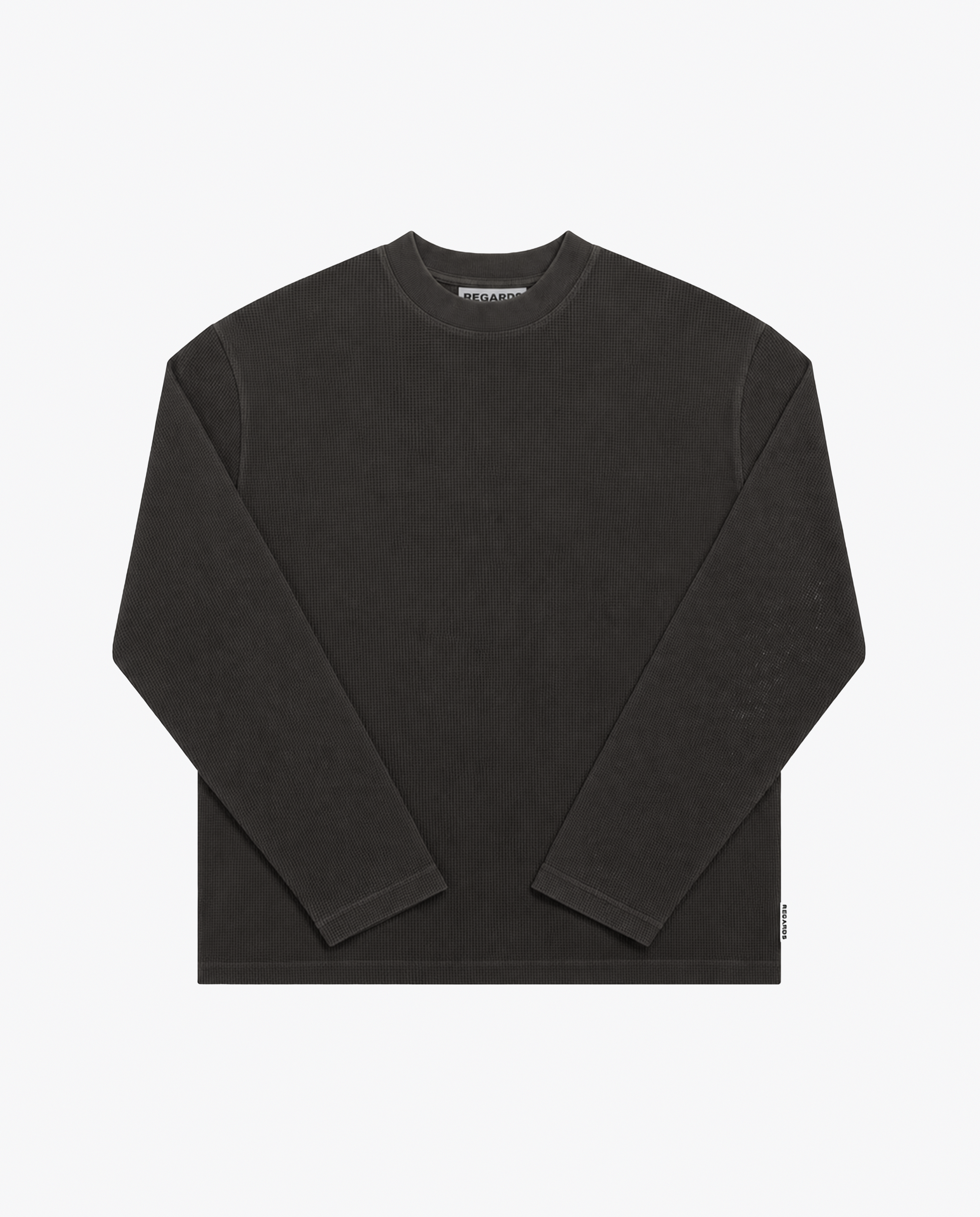 WAFFLE OVERSIZE LONGSLEEVE - ESPRESSO
