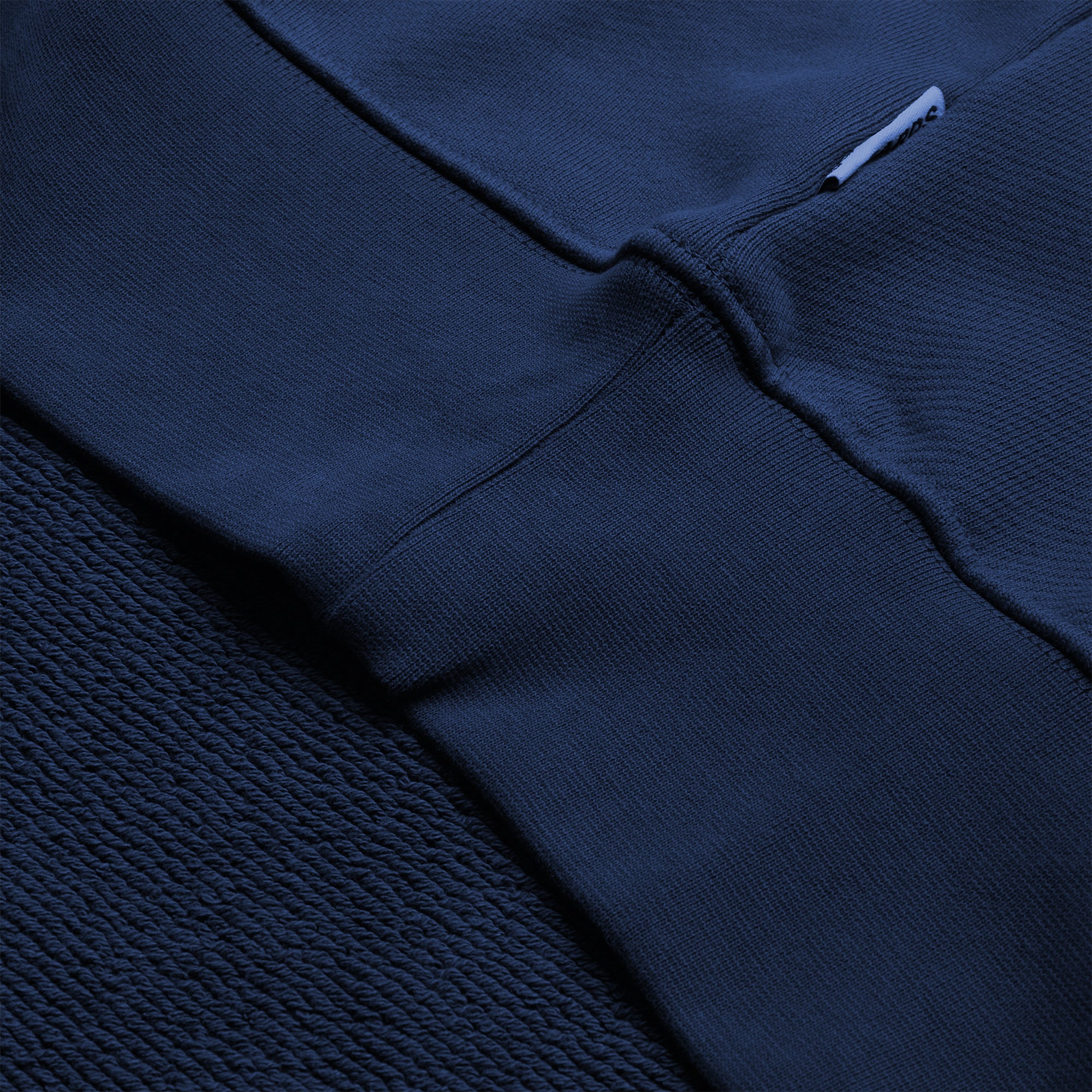 RELAXED LOOPBACK HOODIE - NAVY